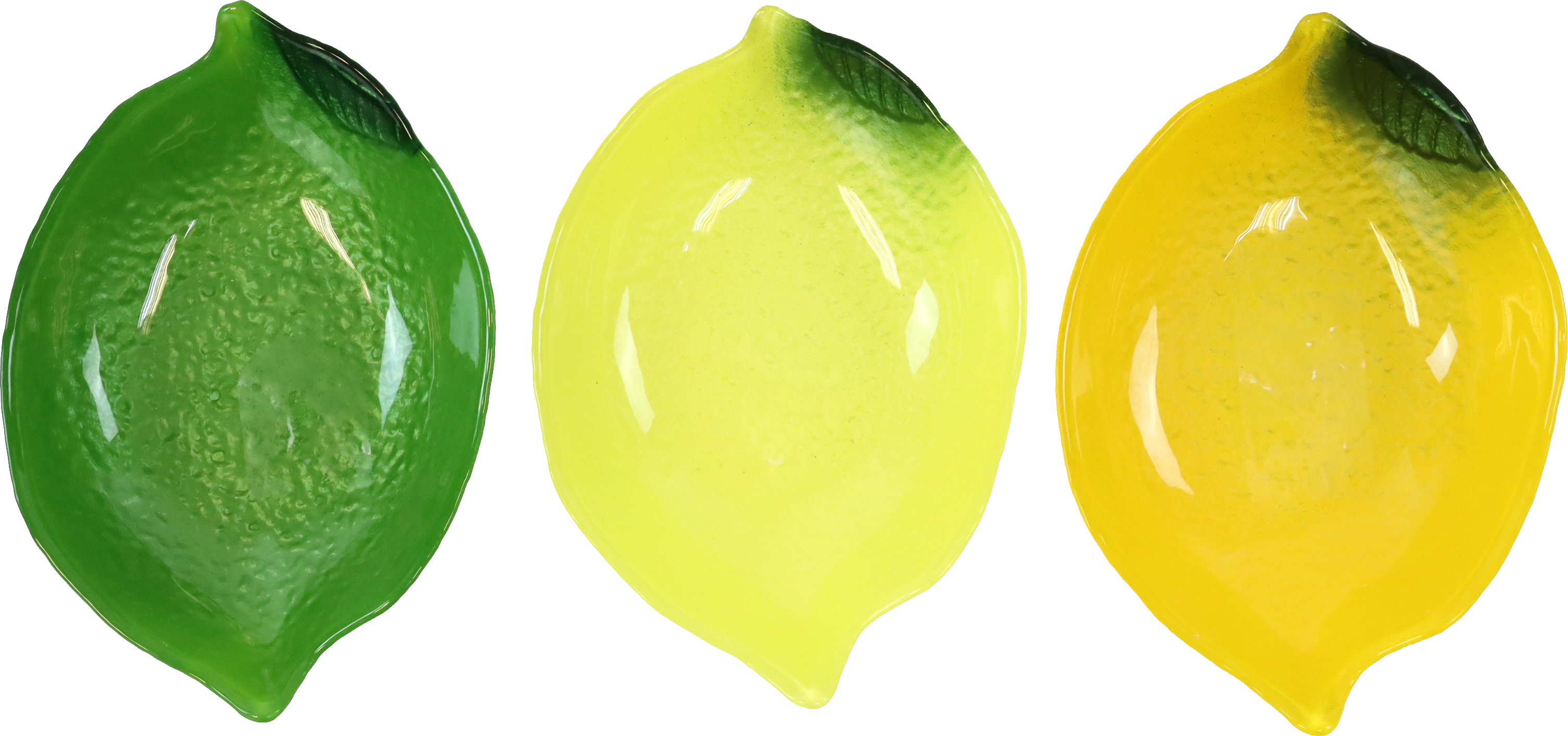 GLASSCHALEN LEMON SQUEEZE  S/3