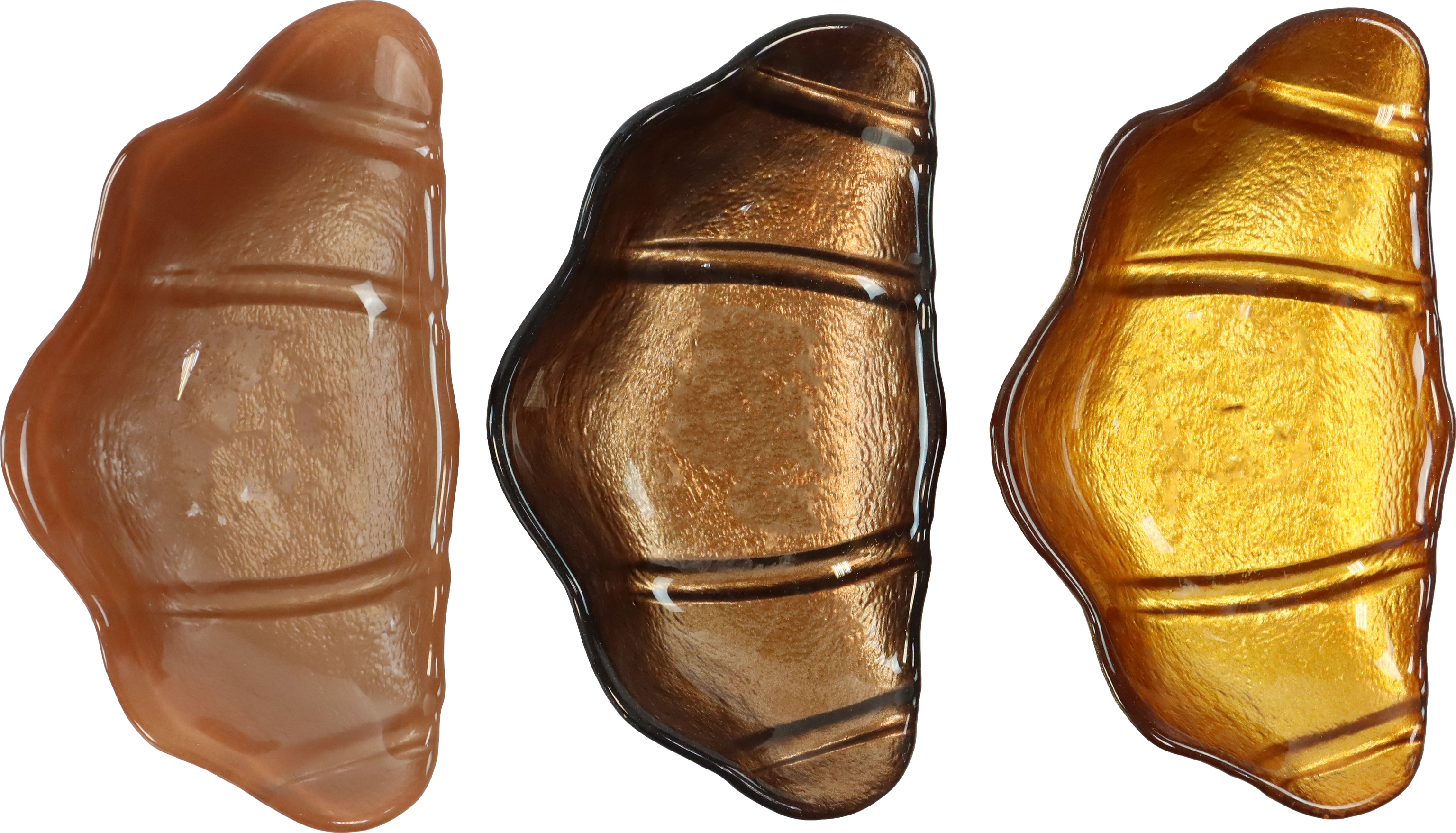 GLASSCHALEN CROISSANTS  S/3