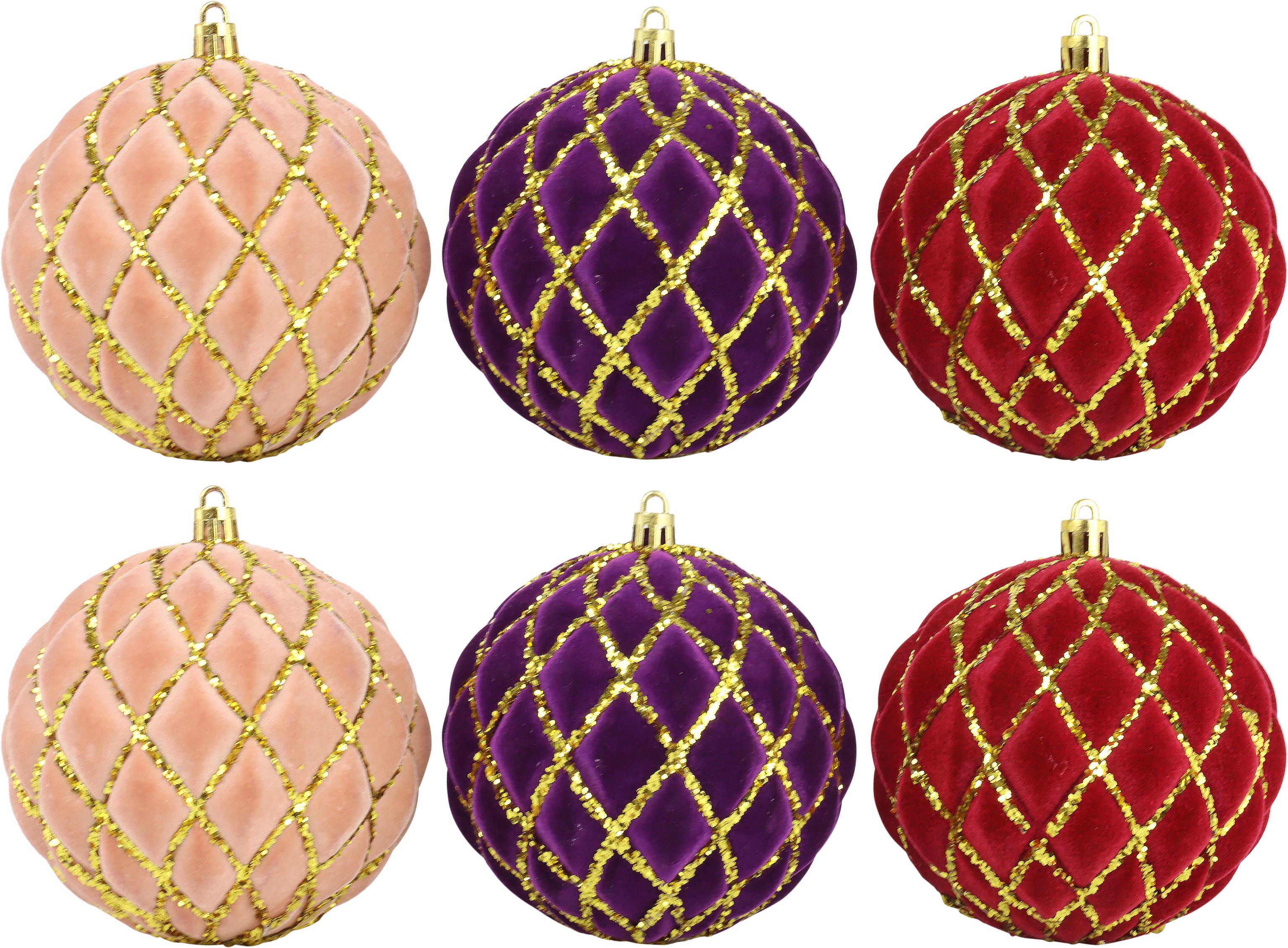 SAMTKUGELN VELVET GLOW  S/6