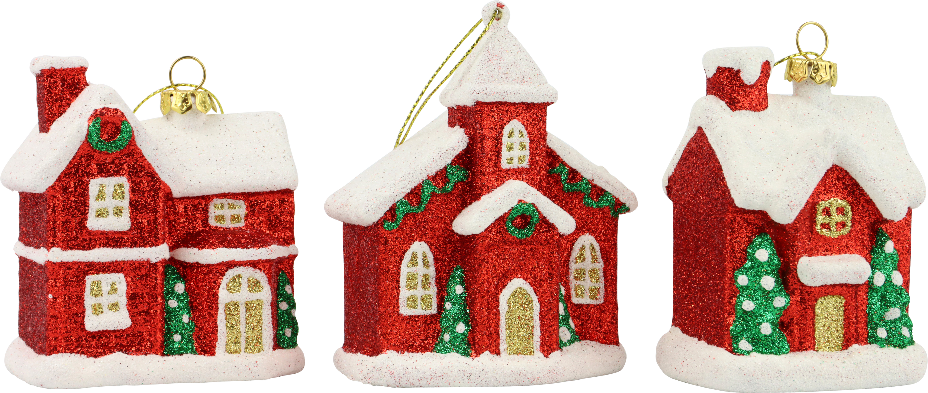 ZIERHÄNGER HÄUSER  S/3