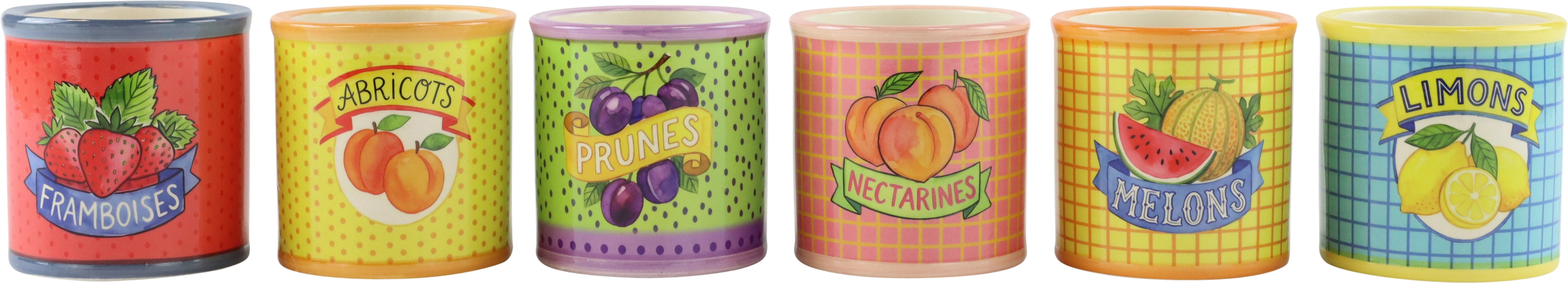 ÜBERTÖPFE TUTTI FRUTTI  S/6