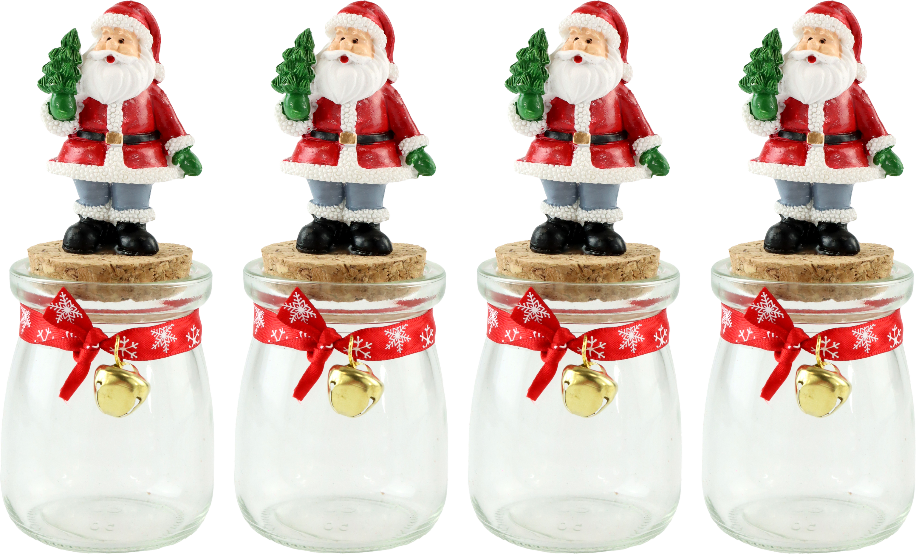 GLASDOSEN WEIHNACHSTMANN  S/4