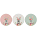 PLATTEN FLORAL RABBIT  S/3