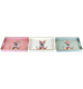 TABLETTS FLORAL RABBIT  S/3