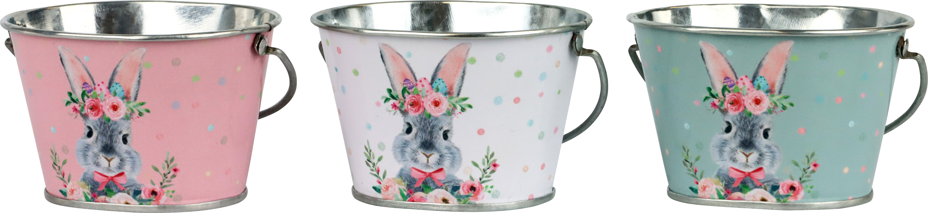 EIMERCHEN FLORAL RABBIT  S/3