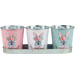TOPF-ENSEMBLE FLORAL RABBIT  S/4