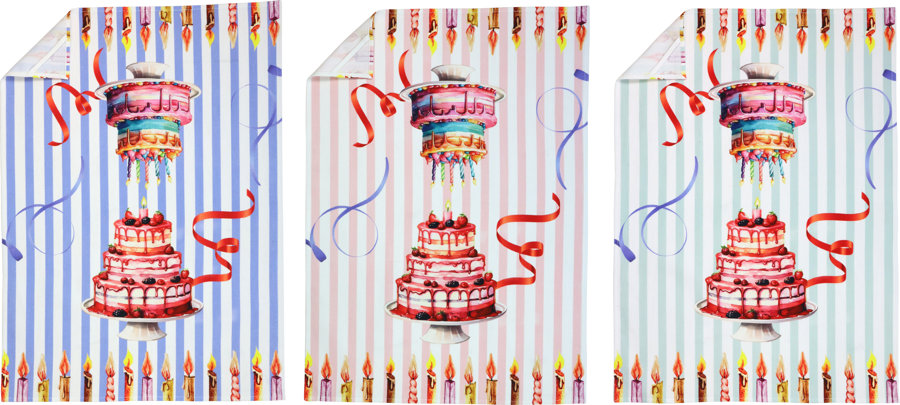 KÜCHENTÜCHER CAKE PARTY  S/3