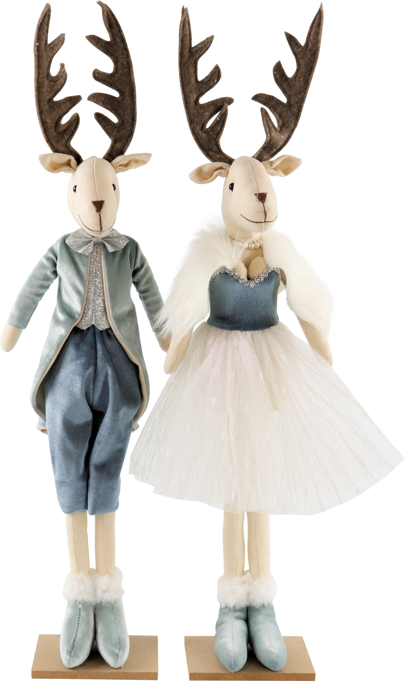 DEKO-ELCHPAAR DENIM  S/2