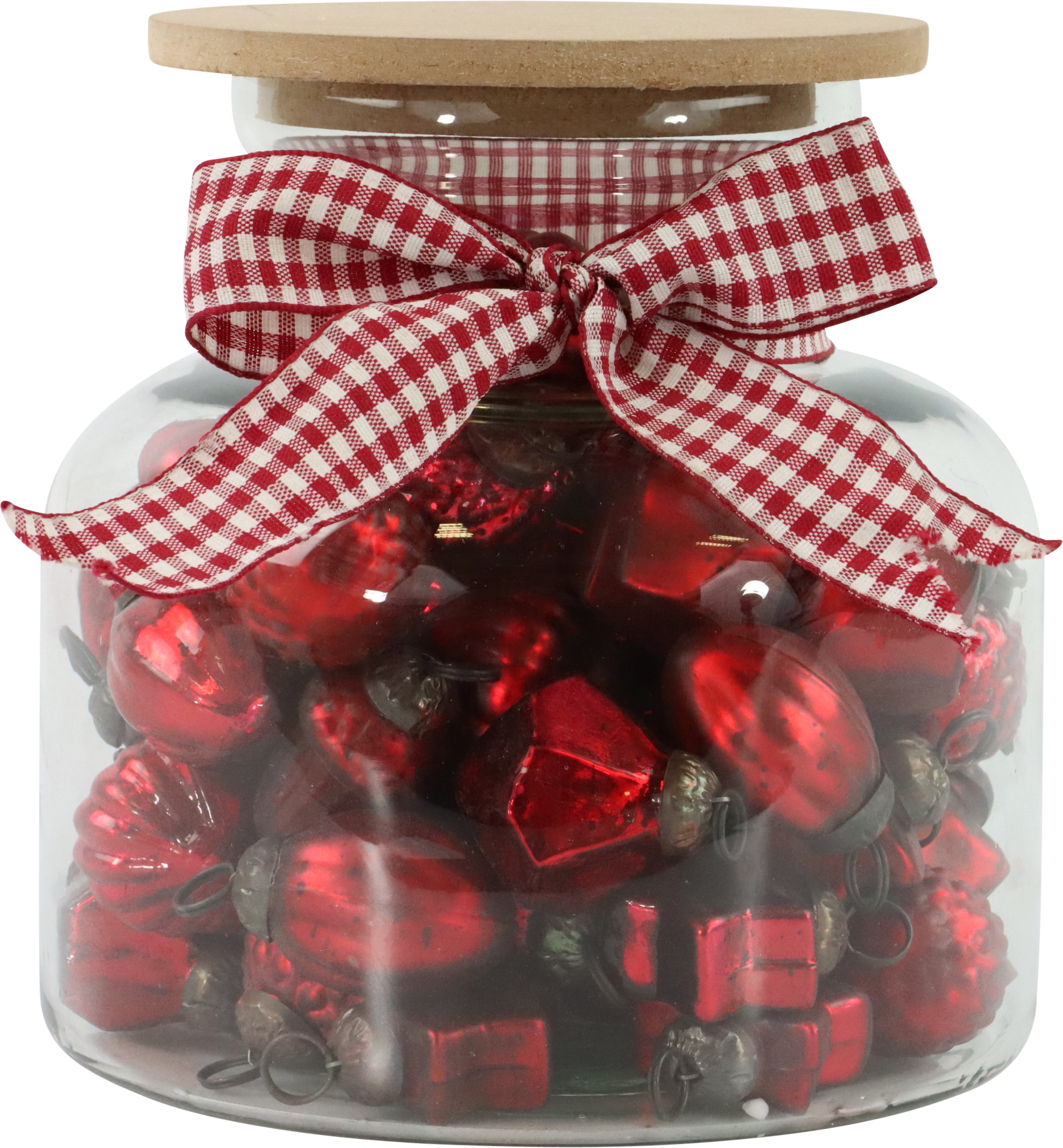 XMAS-KUGELN IM GLAS ROT  S/61