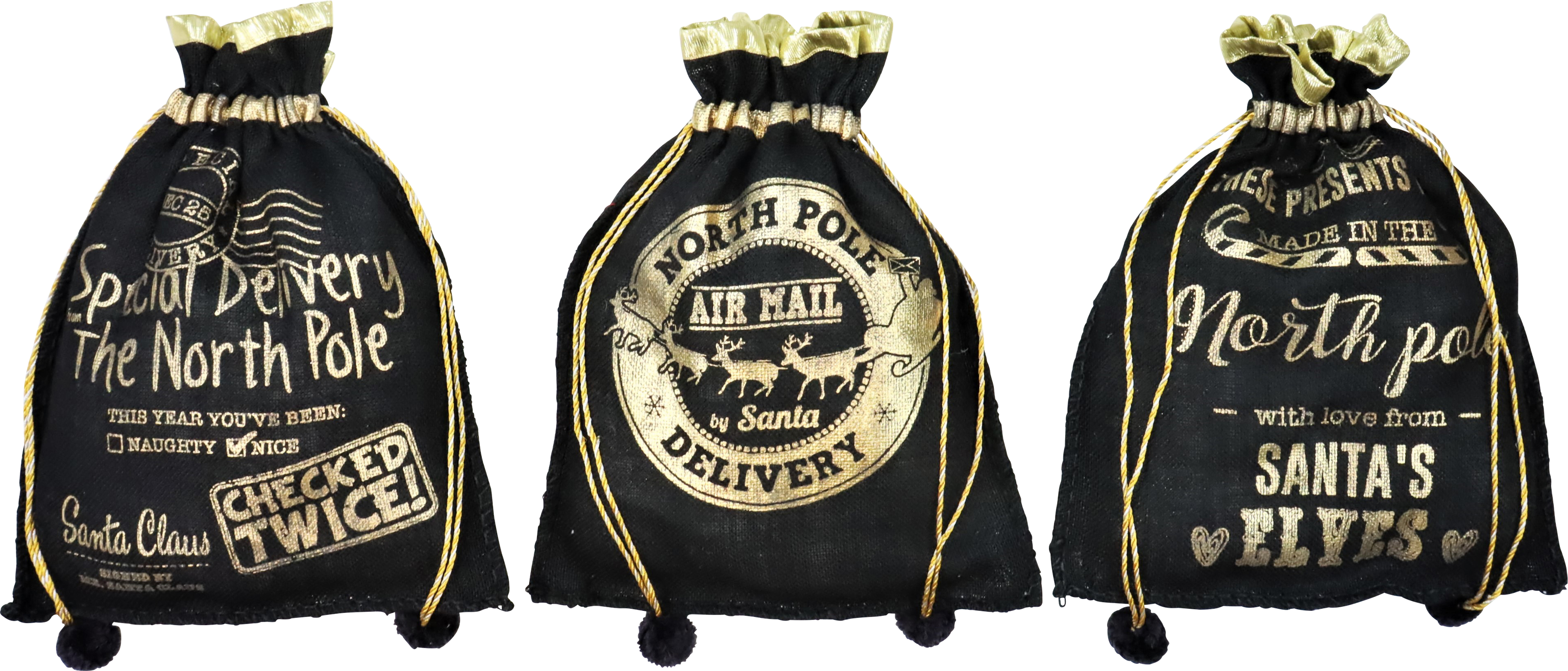 WEIHNACHTSSÄCKE LUXURY XMAS  S/3