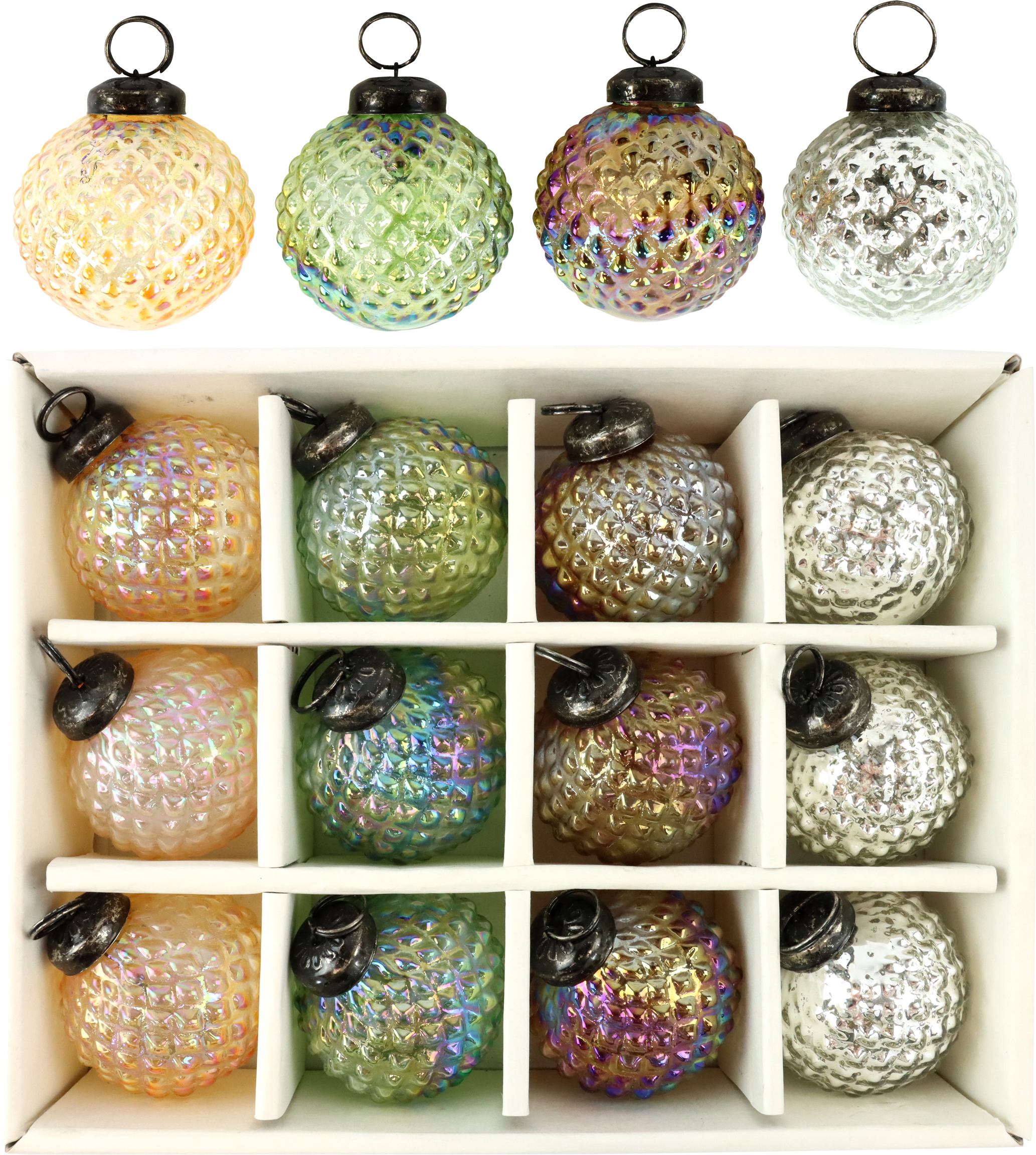 GLASKUGELN MOSS&AMBER  S/12