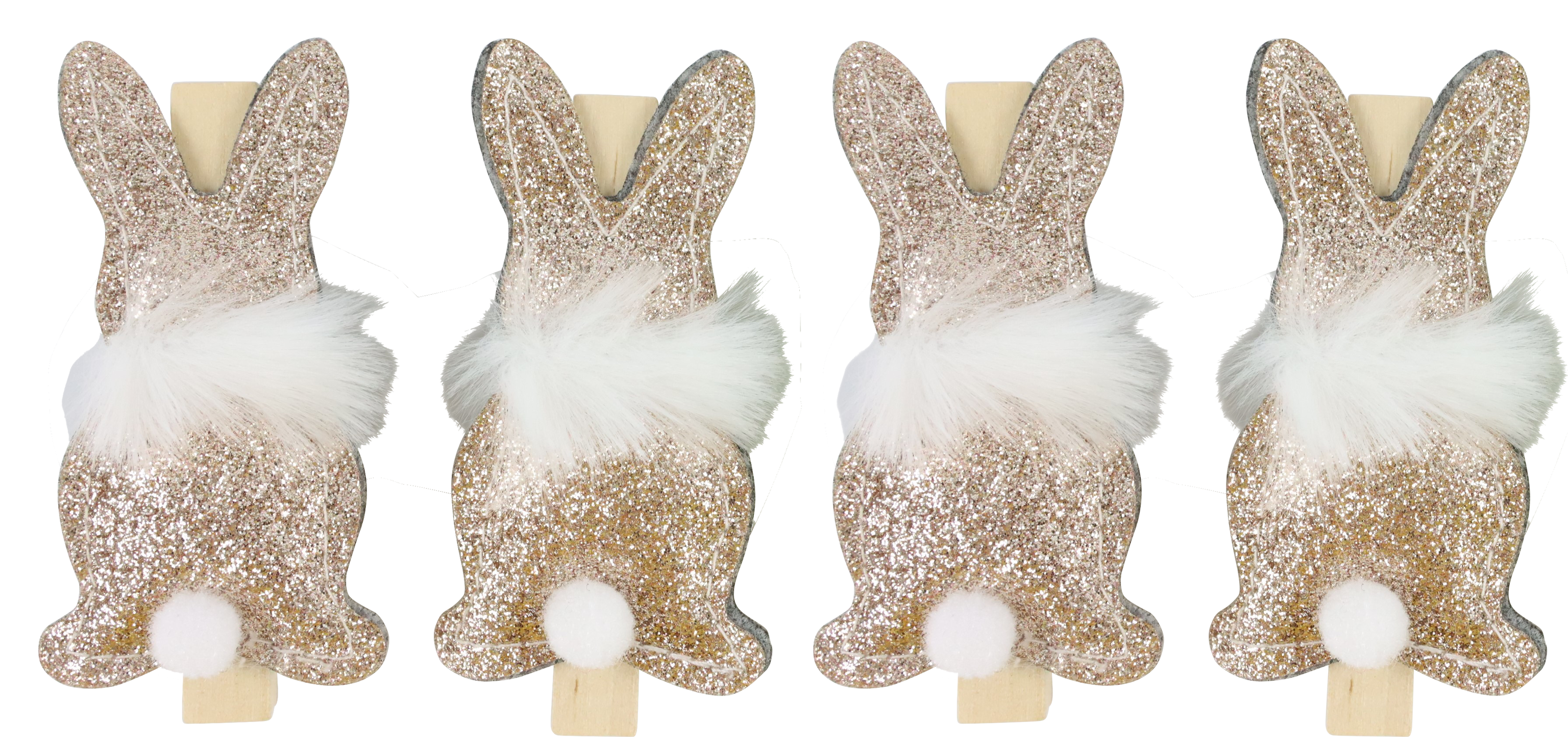 KLAMMERN GLIMMERHASE  S/4