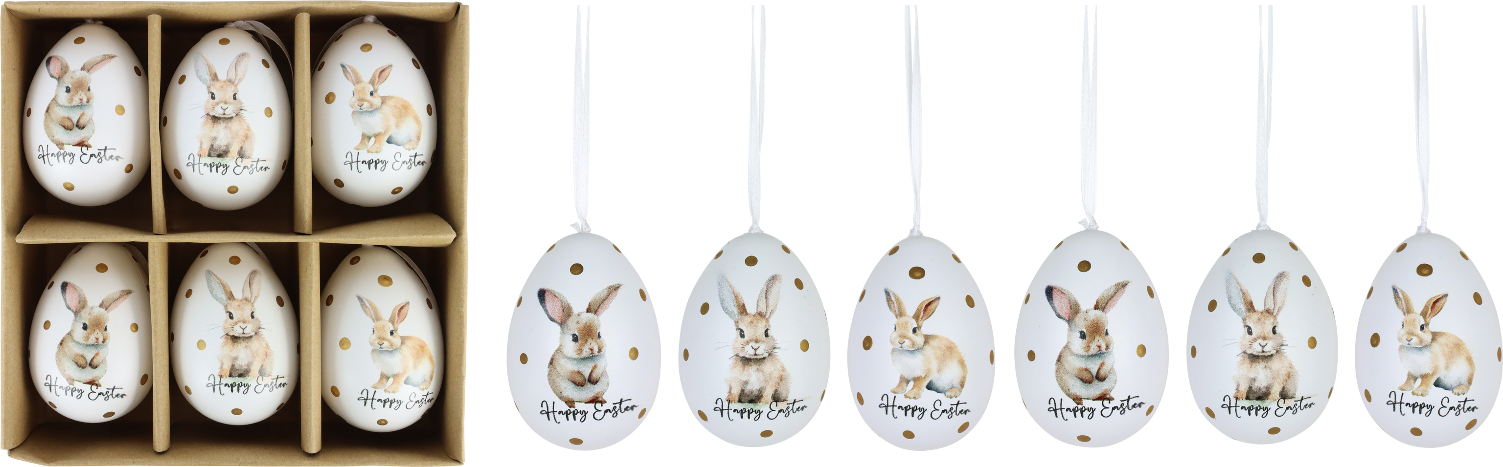 EIERBOX HAPPY EASTER  S/6
