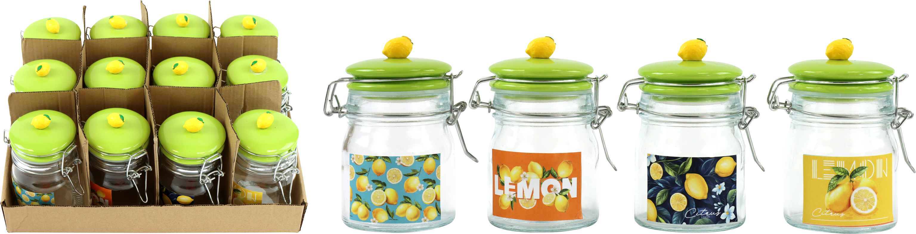 VORRATSGLÄSER-DISPLAY LEMON  S/12