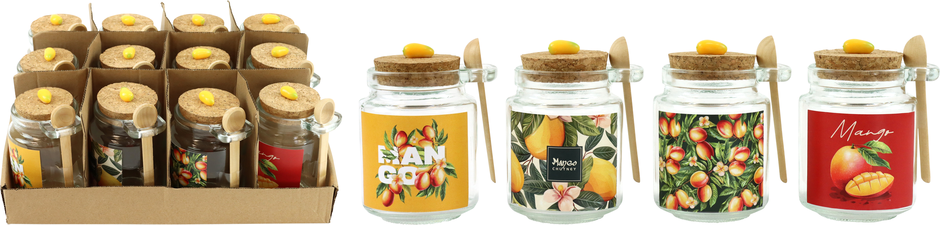 VORRATSGLÄSERDISPLAY MANGO  S/12