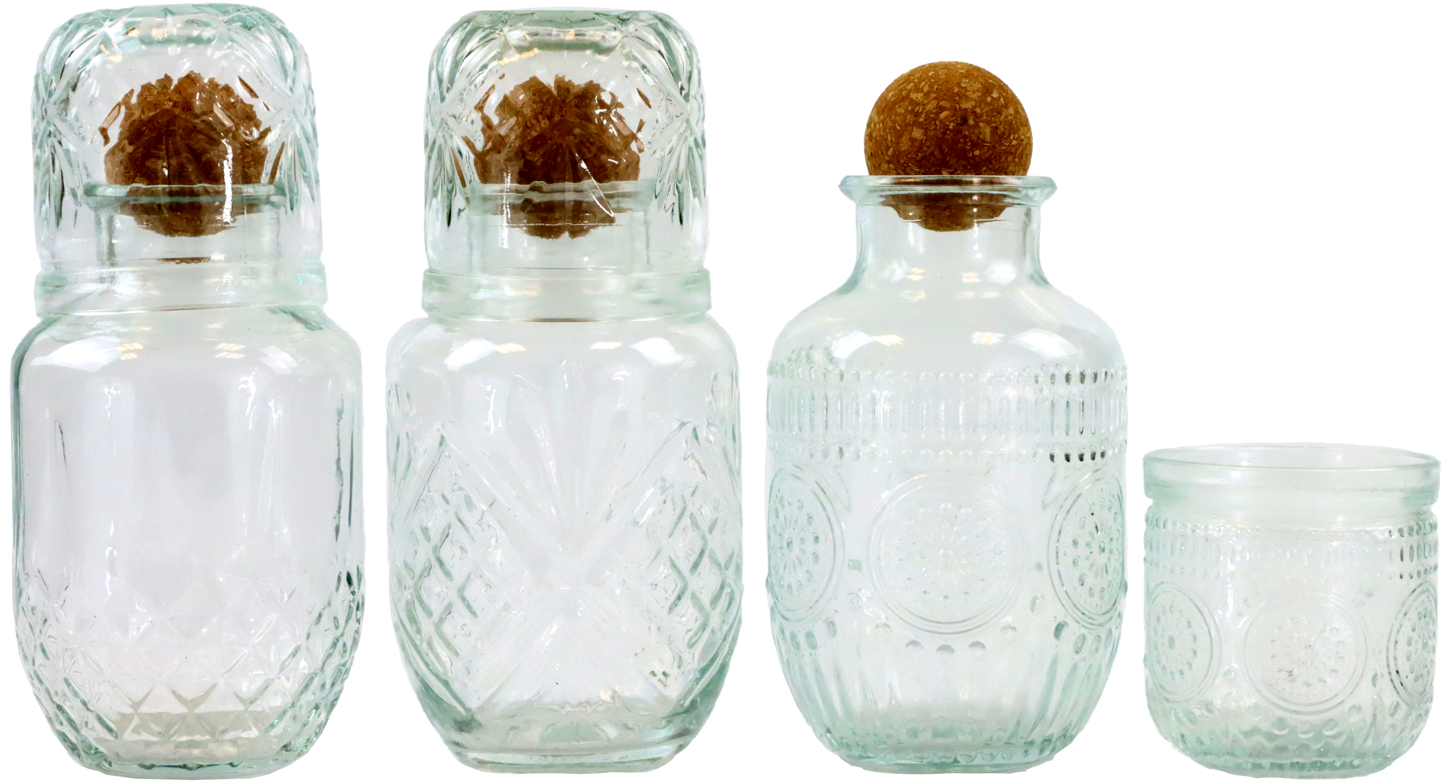 KARRAFFEN M.GLAS CASA RUSTICA  S/3