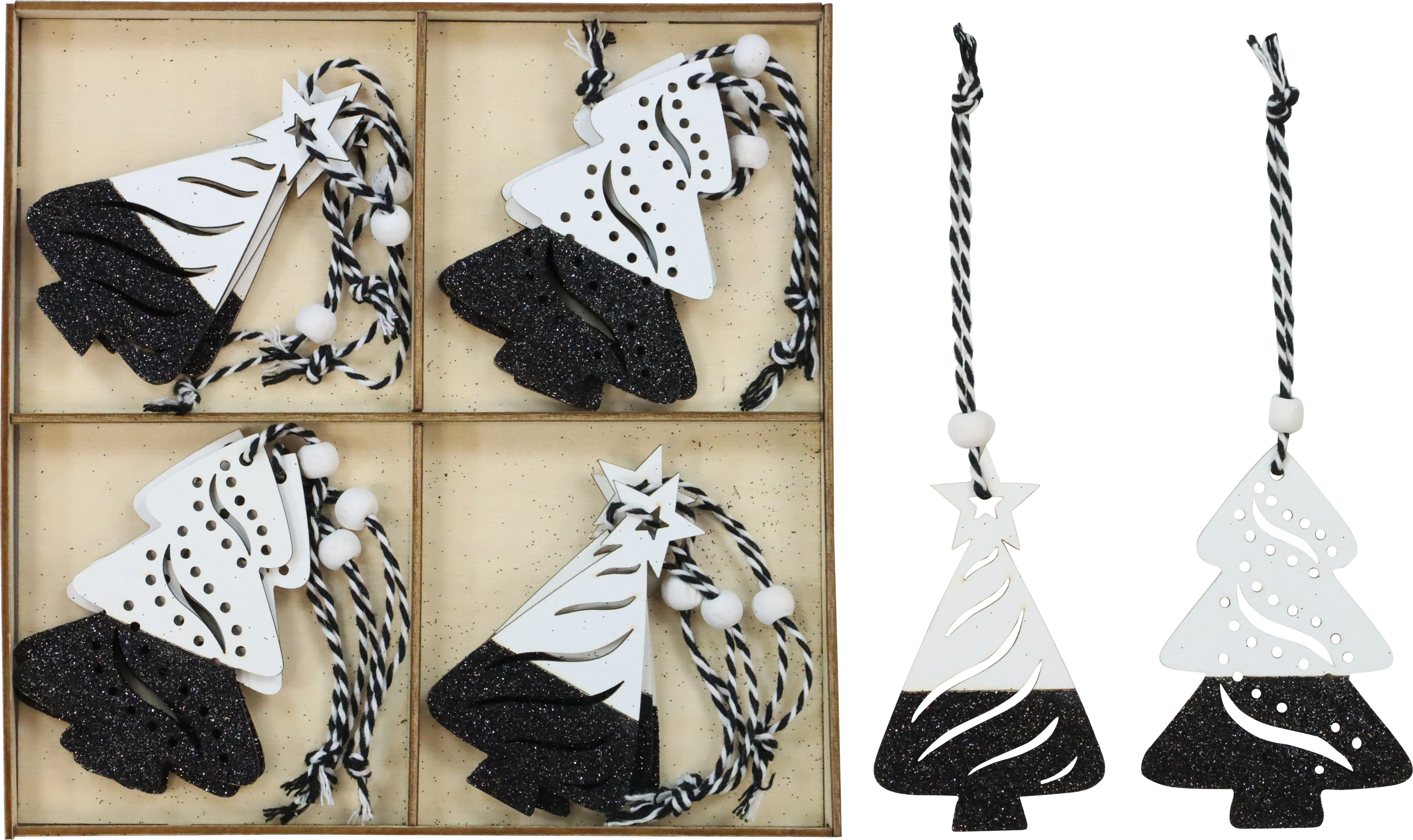 HOLZHÄNGER IN BOX BÄUME  S/12