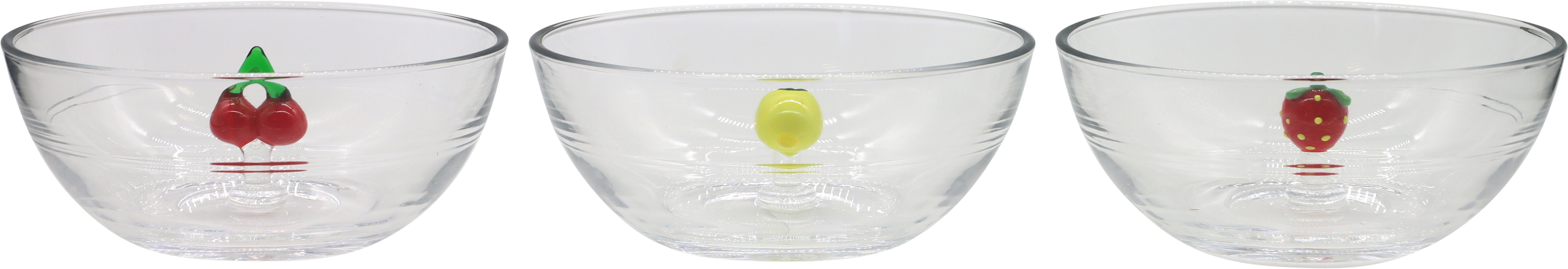 GLASSCHALEN FRUITS  S/3