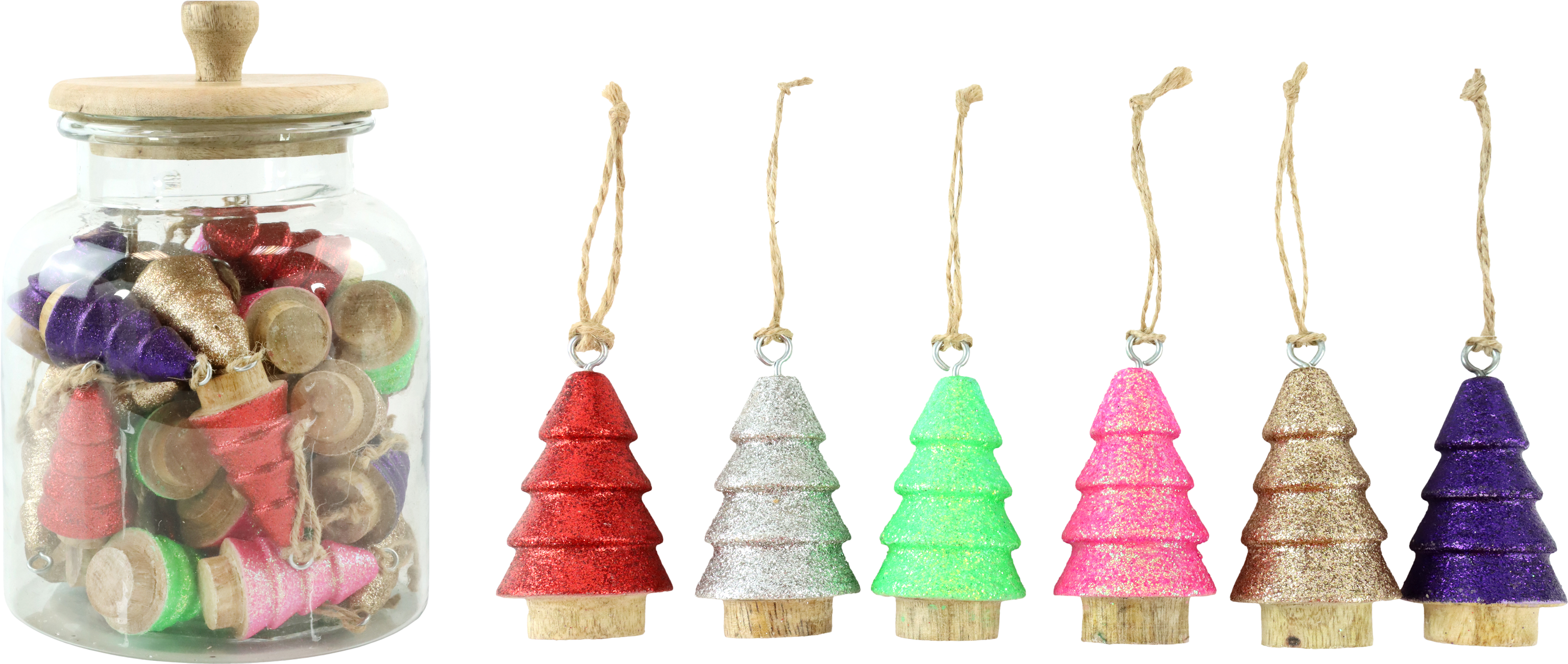 GLITZERBÄUME IM GLAS S/37