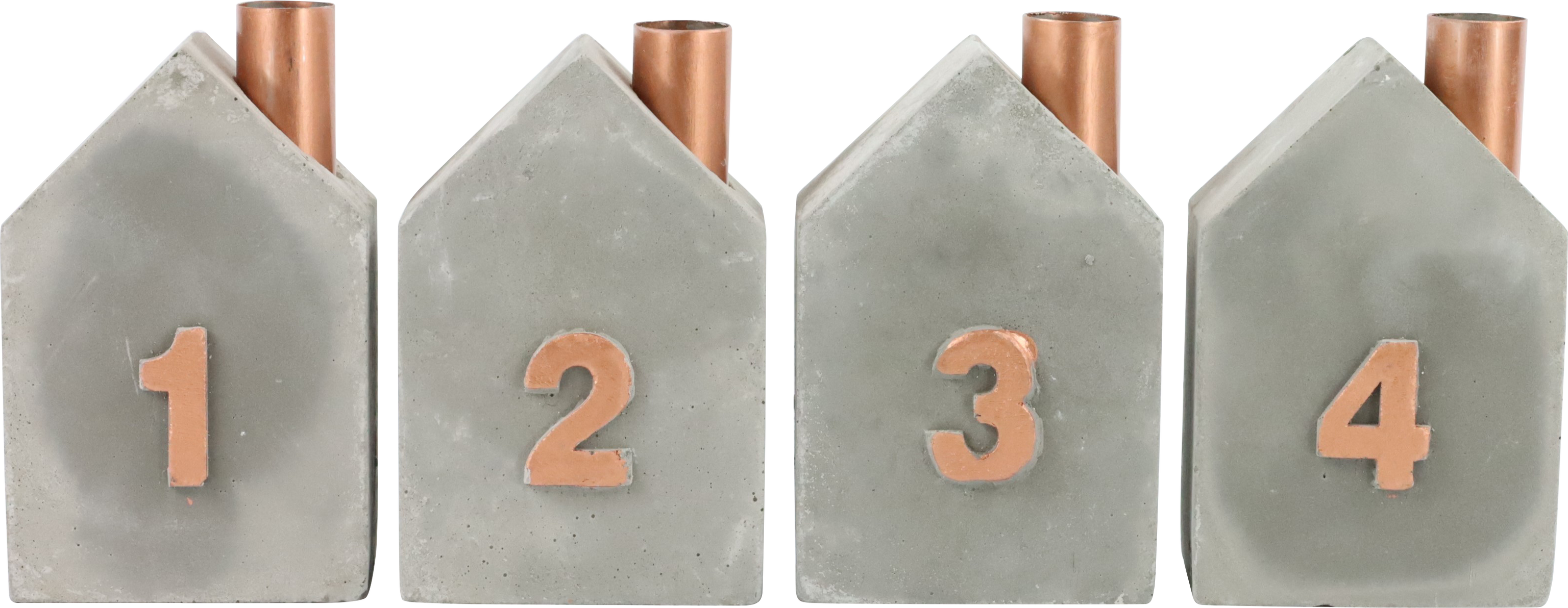 LEUCHTER ADVENTSHÄUSER  S/4