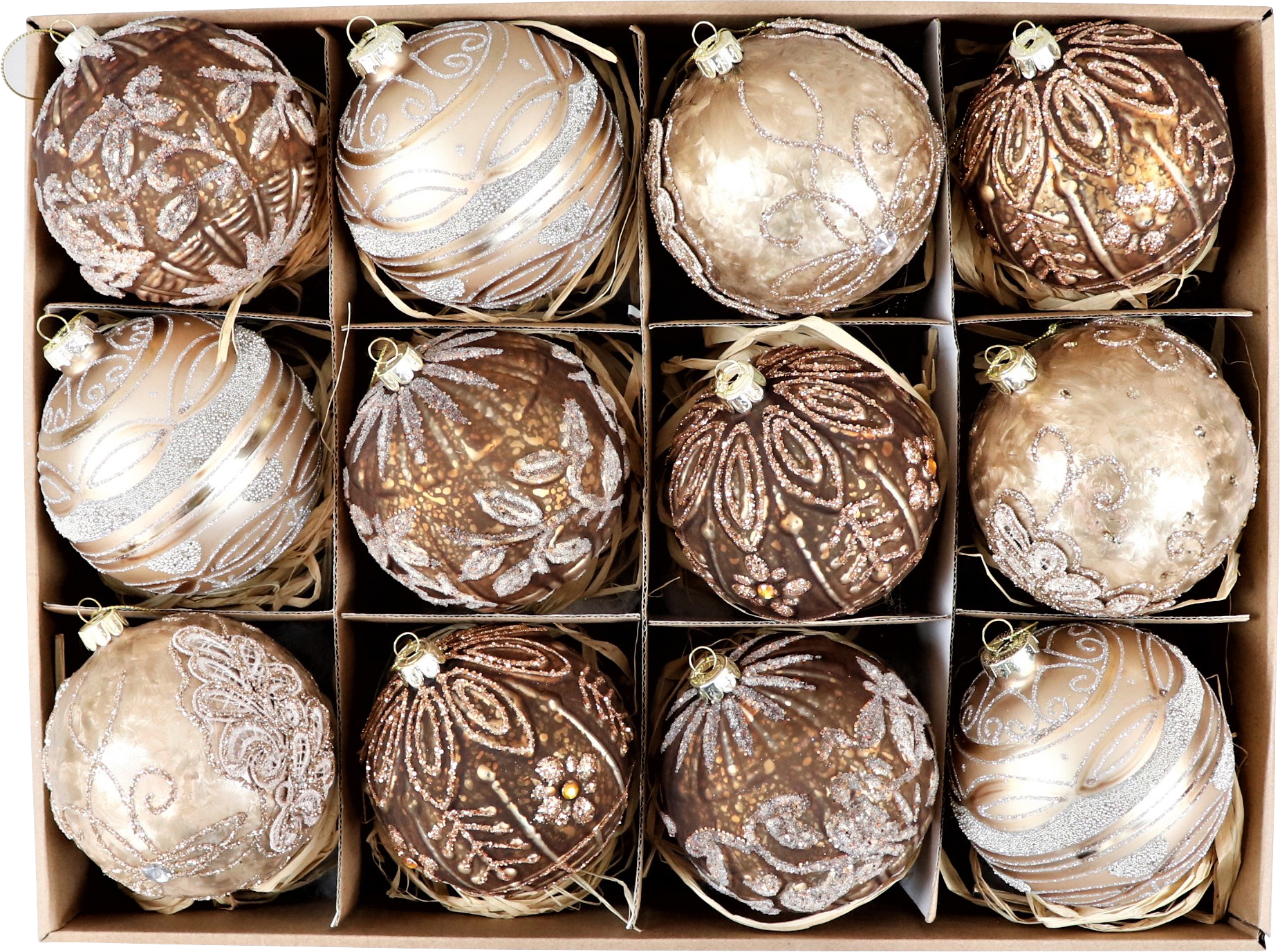 VINTAGE-BOX GLASKUGELN  S/12