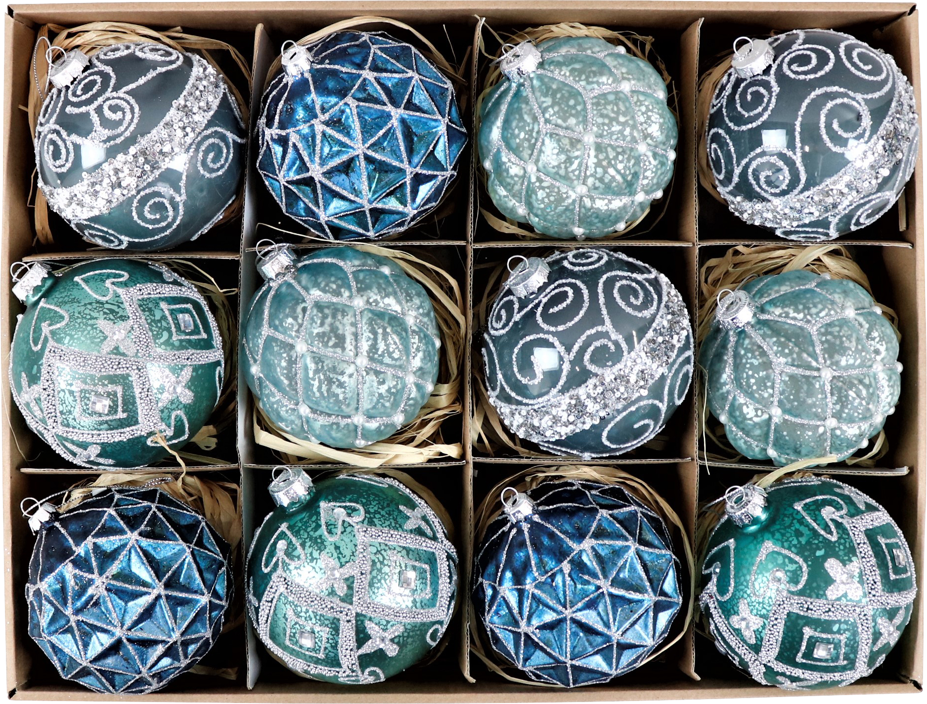 VINTAGE-BOX GLASKUGELN  S/12