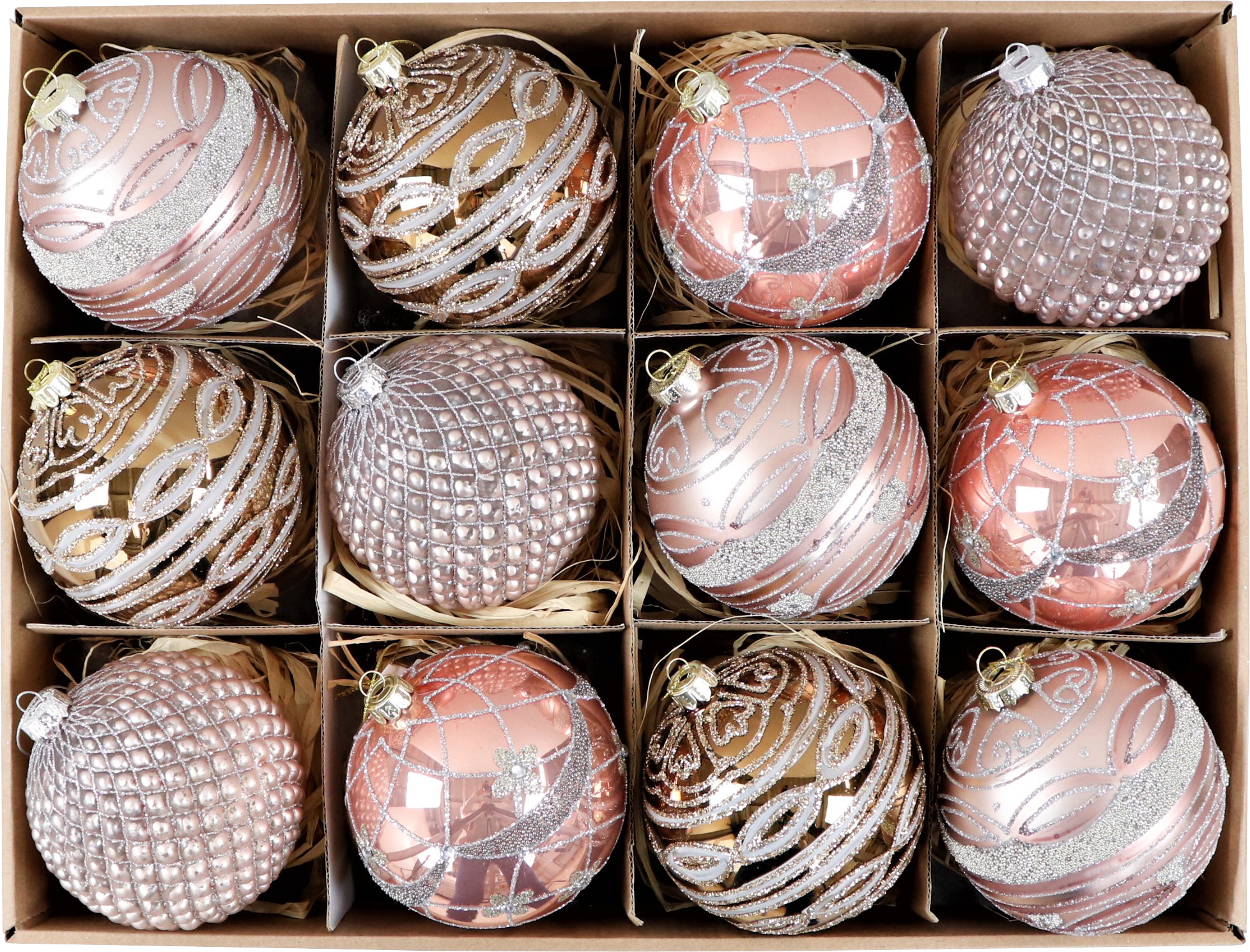 VINTAGE-BOX GLASKUGELN  S/12