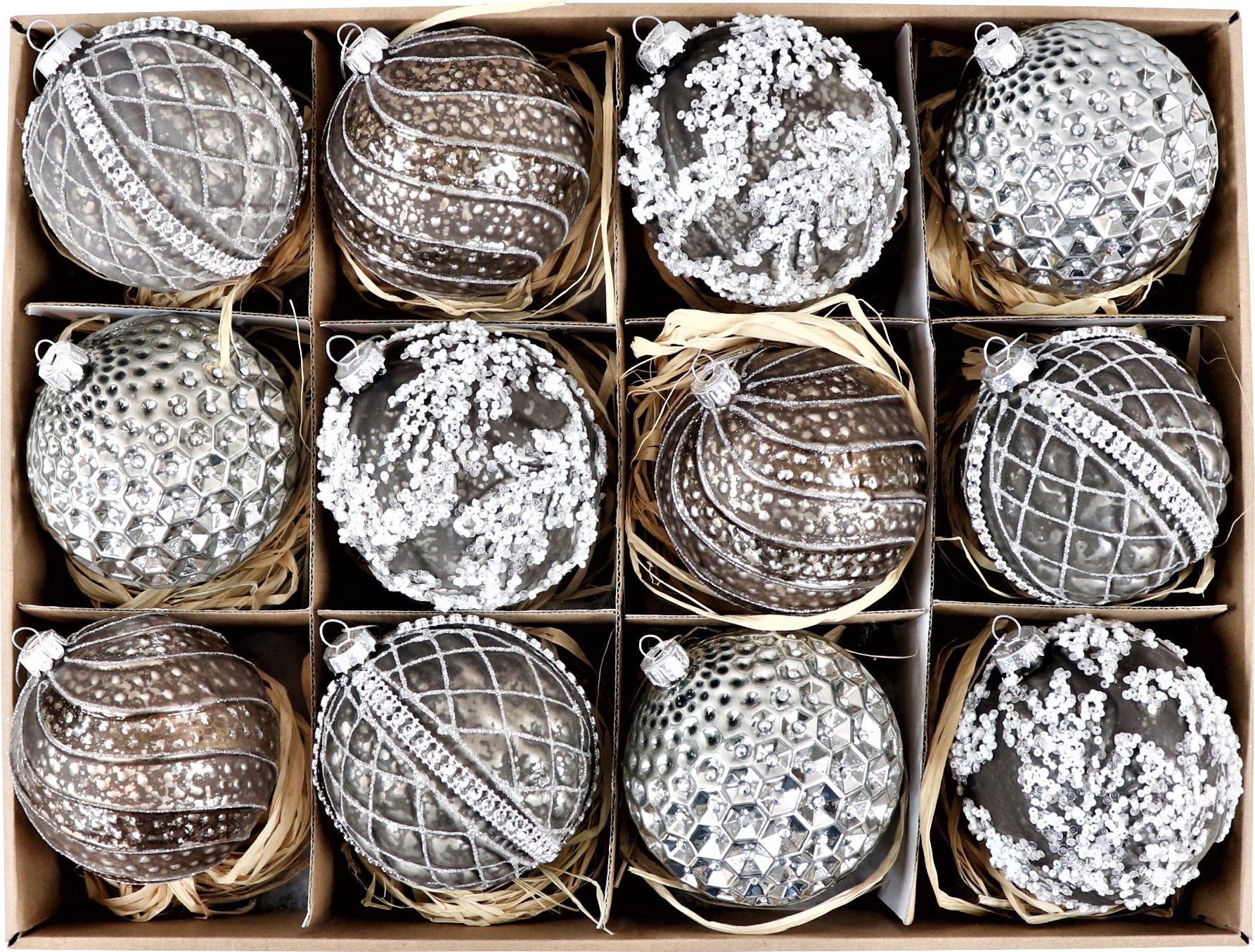 VINTAGE-BOX GLASKUGELN  S/12