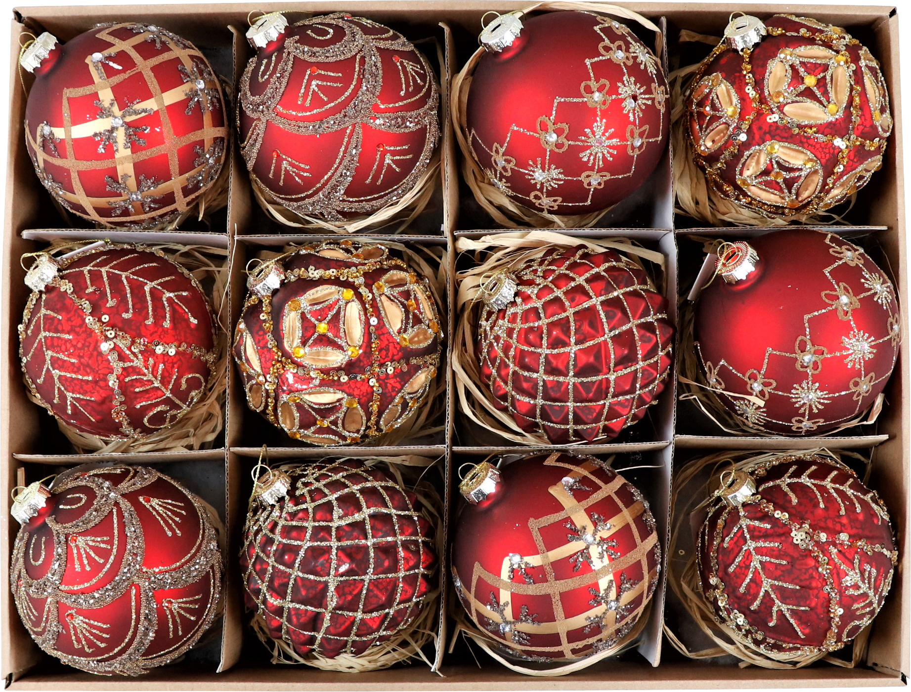 VINTAGE-BOX GLASKUGELN  S/12