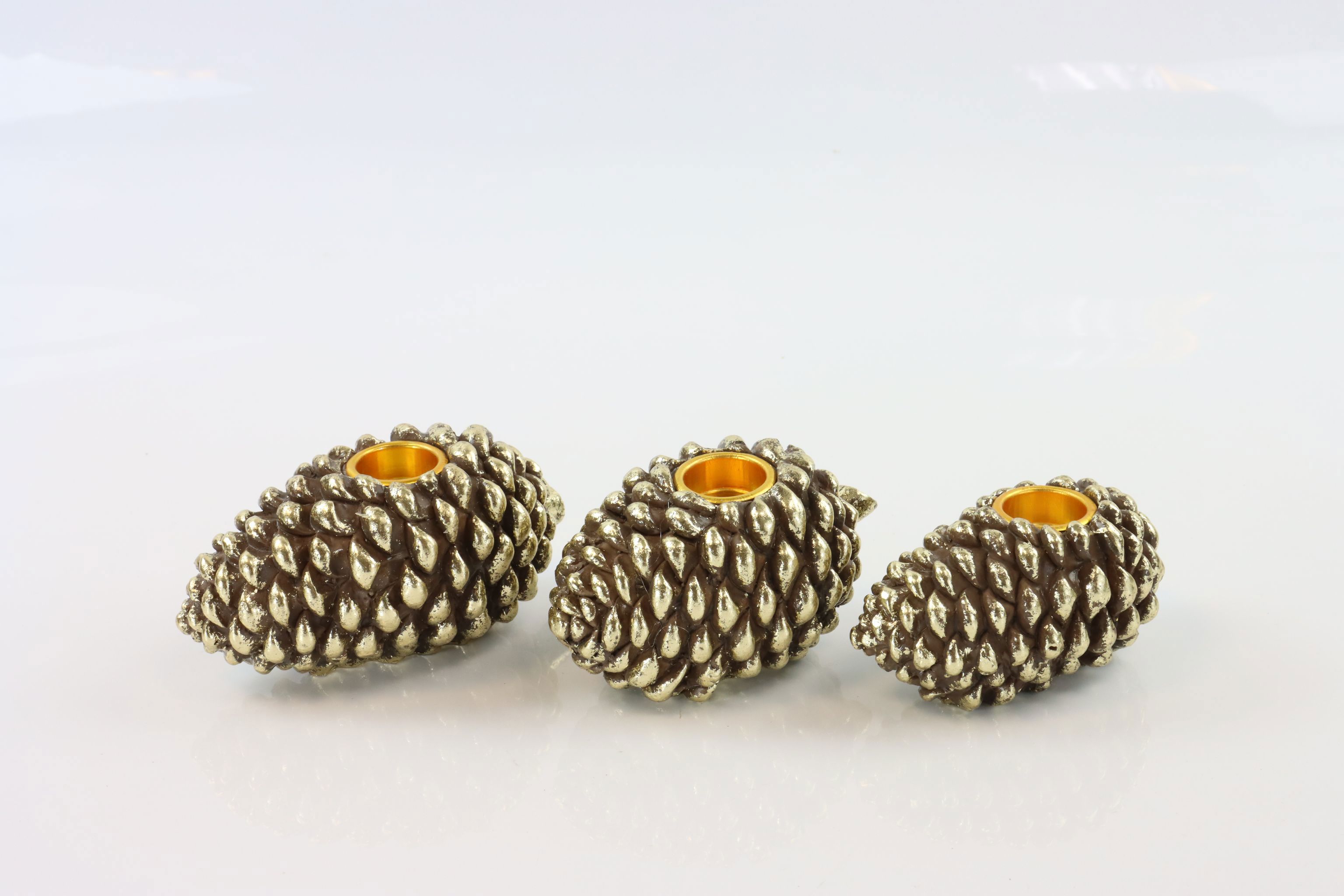 KERZENLEUCHTER COZY CONES  S/3