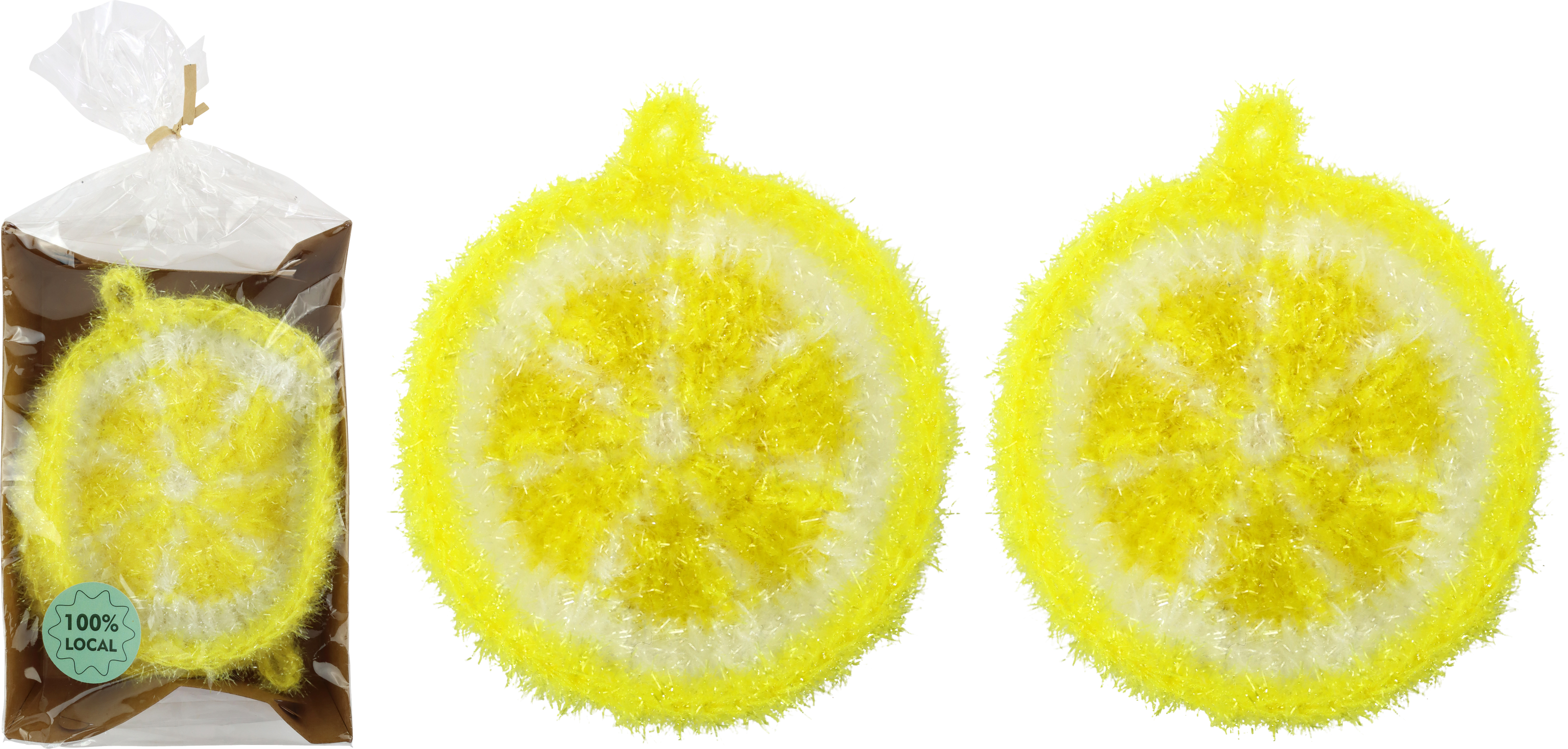 SPÜLSCHWAMM-SET LEMON  S/2