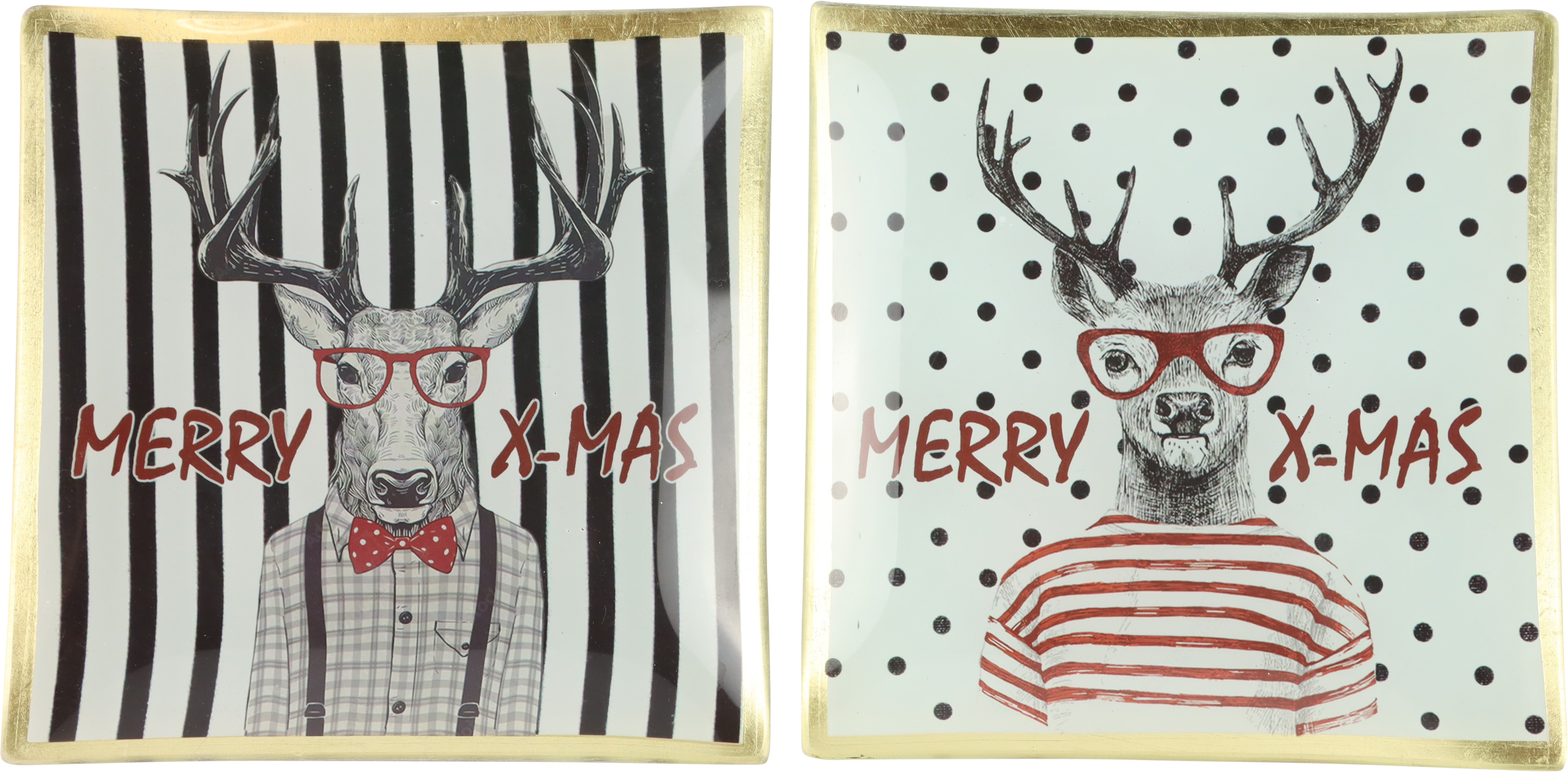 GLASTELLER FUNNY DEER  S/2