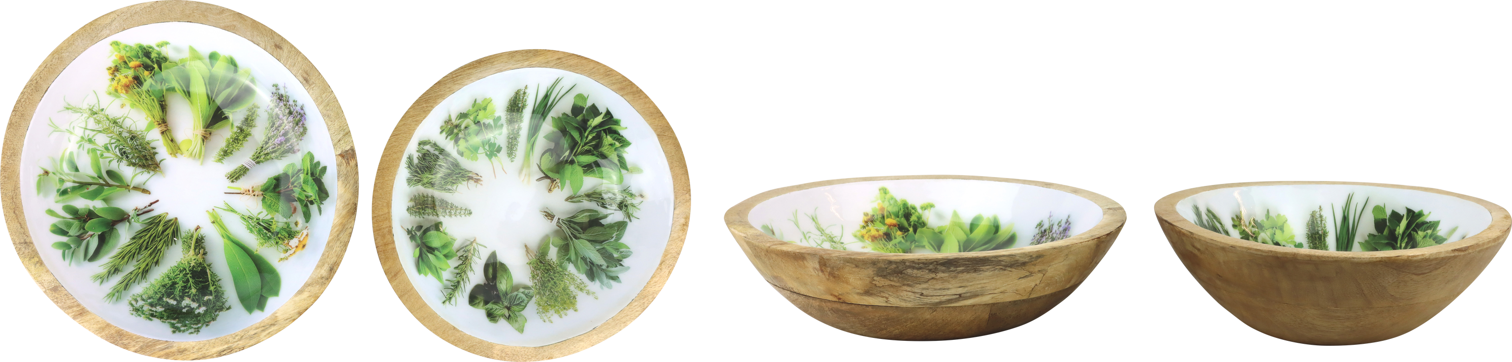 HOLZSCHALEN HERBS  S/2