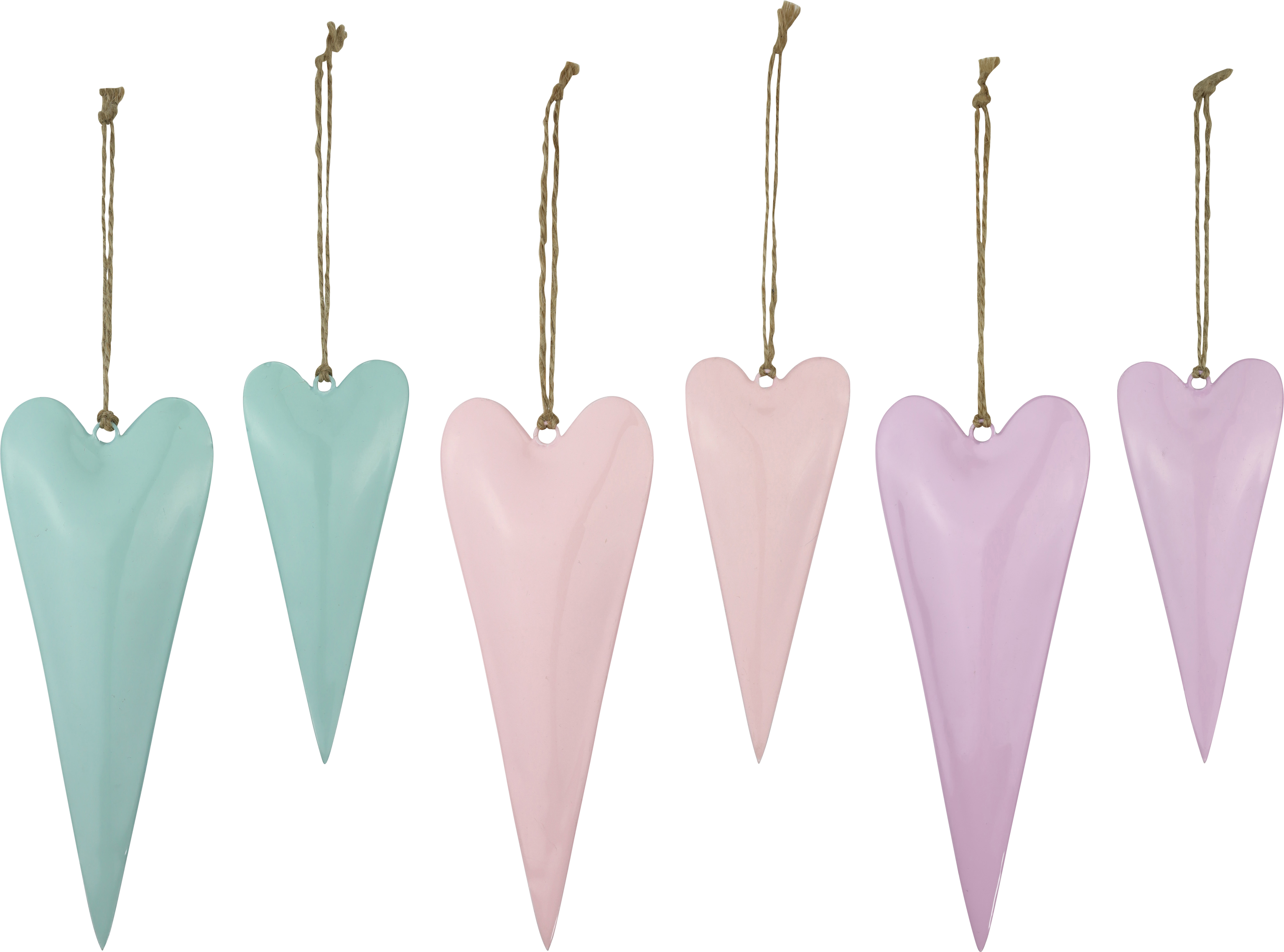 METALLHÄNGER HERZEN  S/6