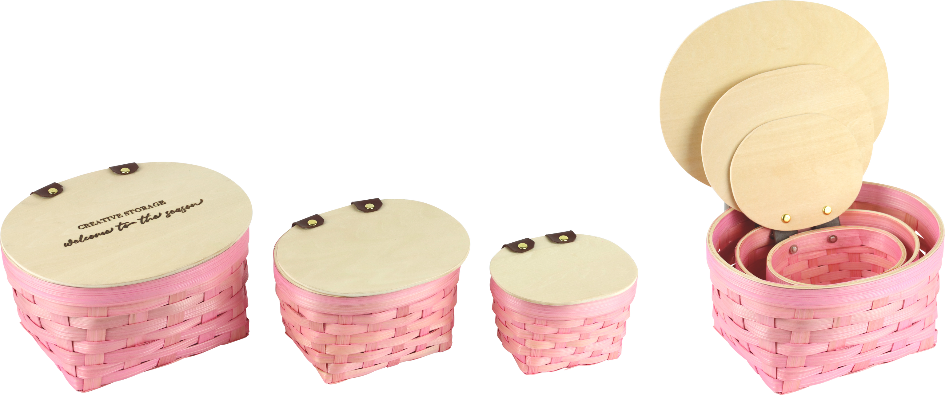 DECKELKÖRBE STORAGE  S/3