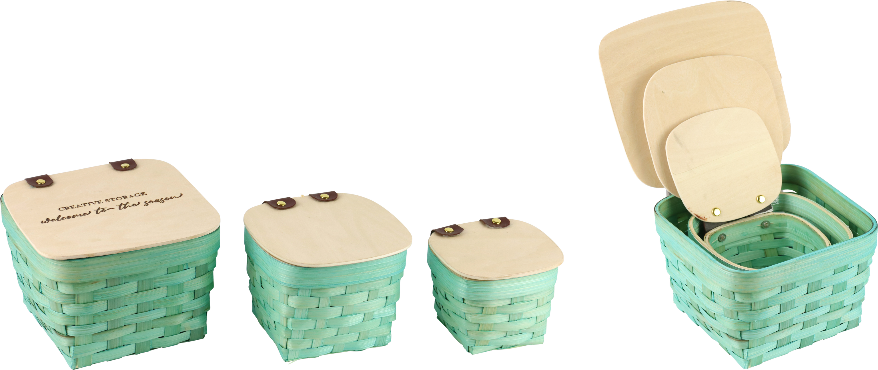 DECKELKÖRBE STORAGE  S/3