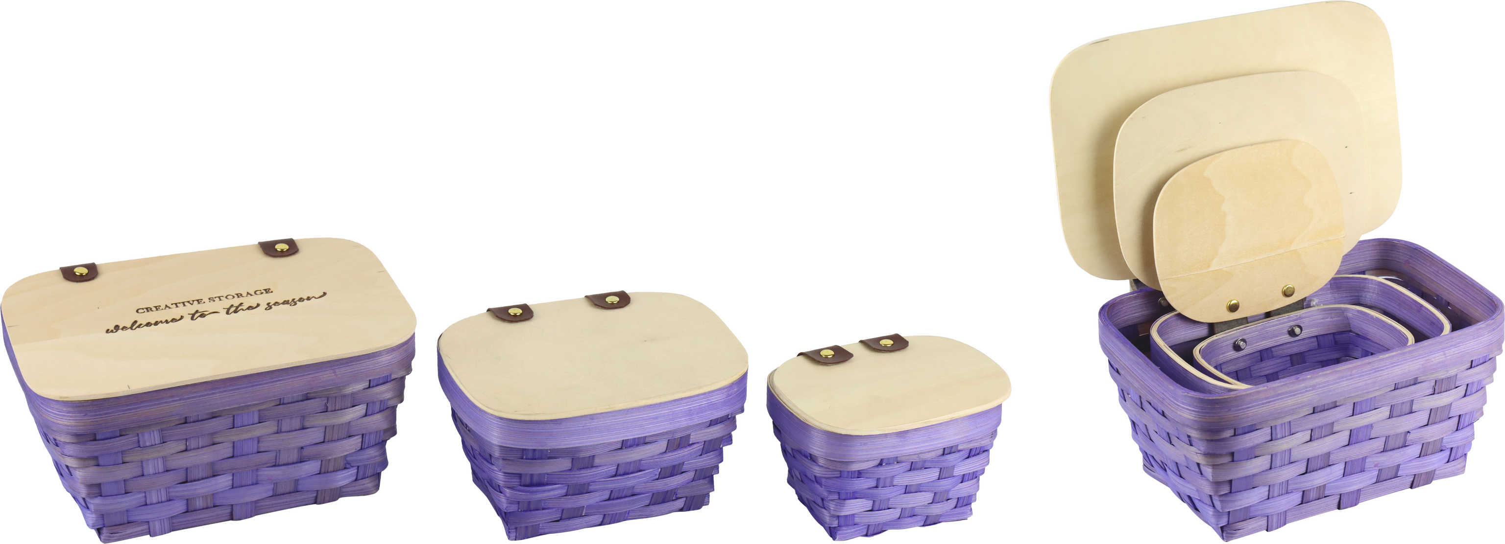 DECKELKÖRBE STORAGE  S/3