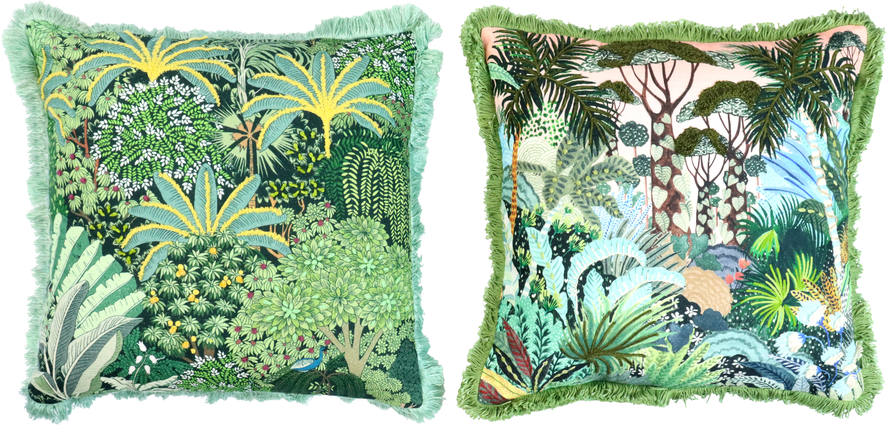 KISSENHÜLLEN EMERALD 45X45 S/2