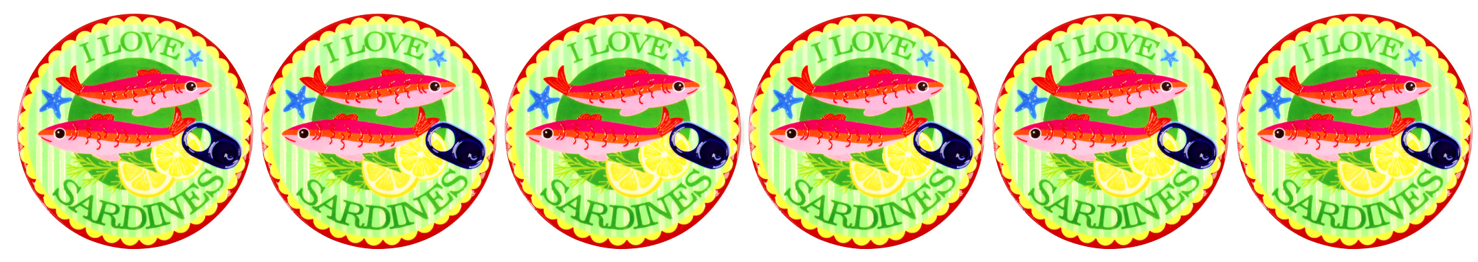 UNTERSETZER I LOVE SARDINES  S/6