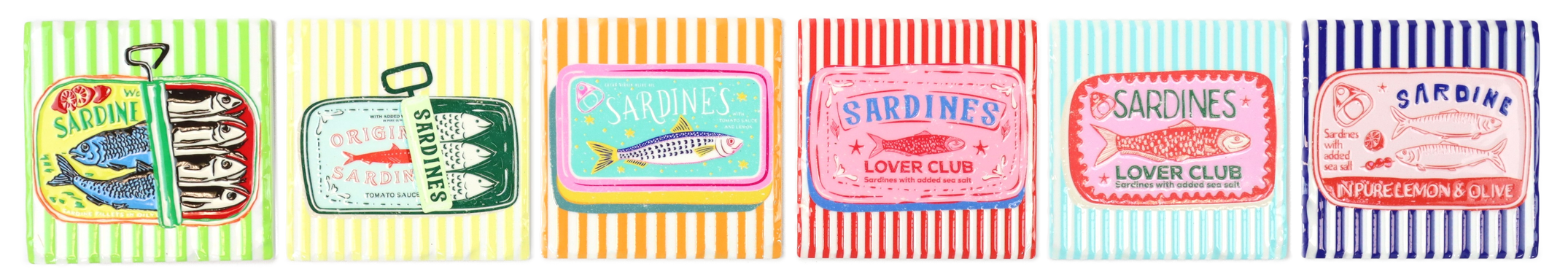 UNTERSETZER SARDINE PARADE  S/6