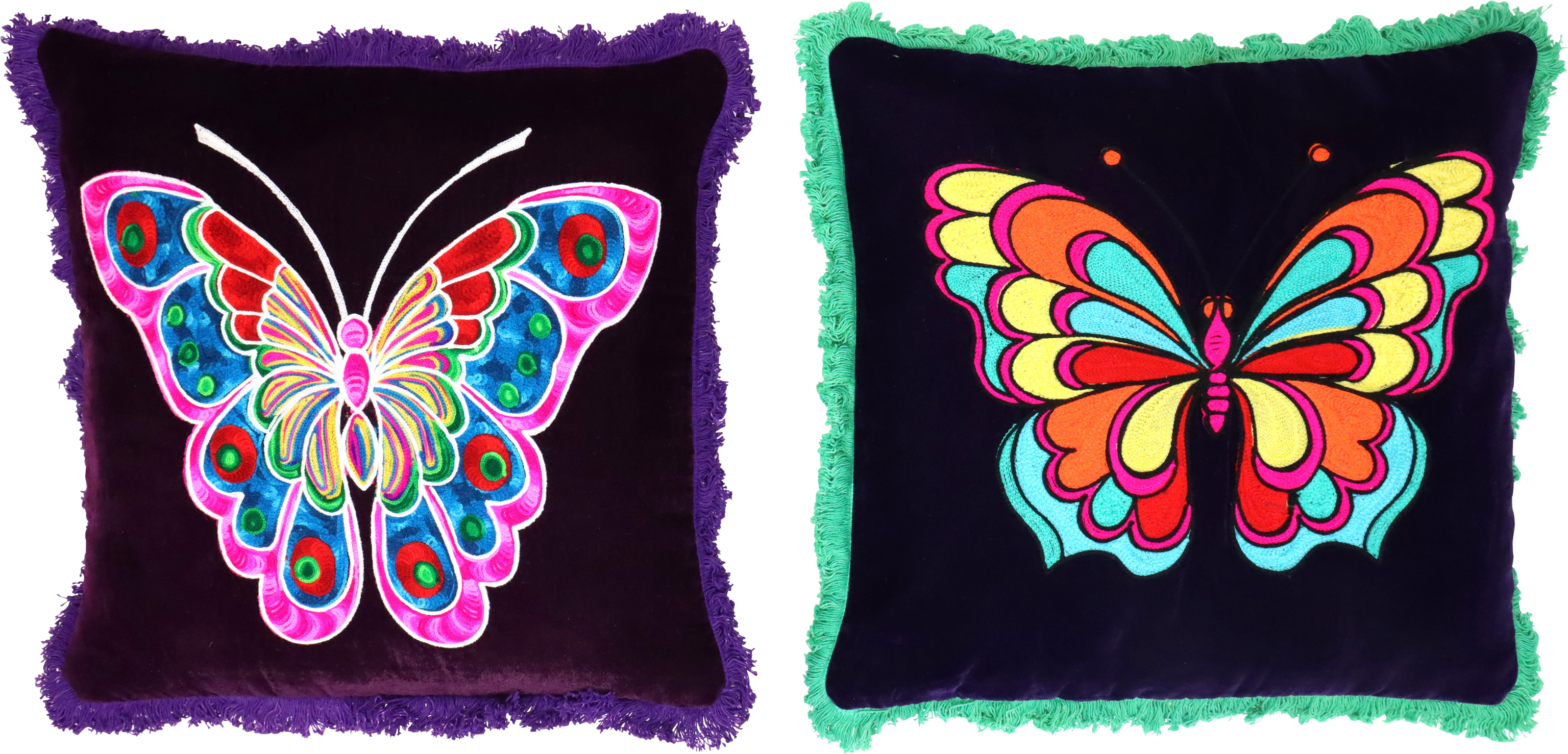 KISSENHÜLLEN BUTTERFLY 40X40 S/2