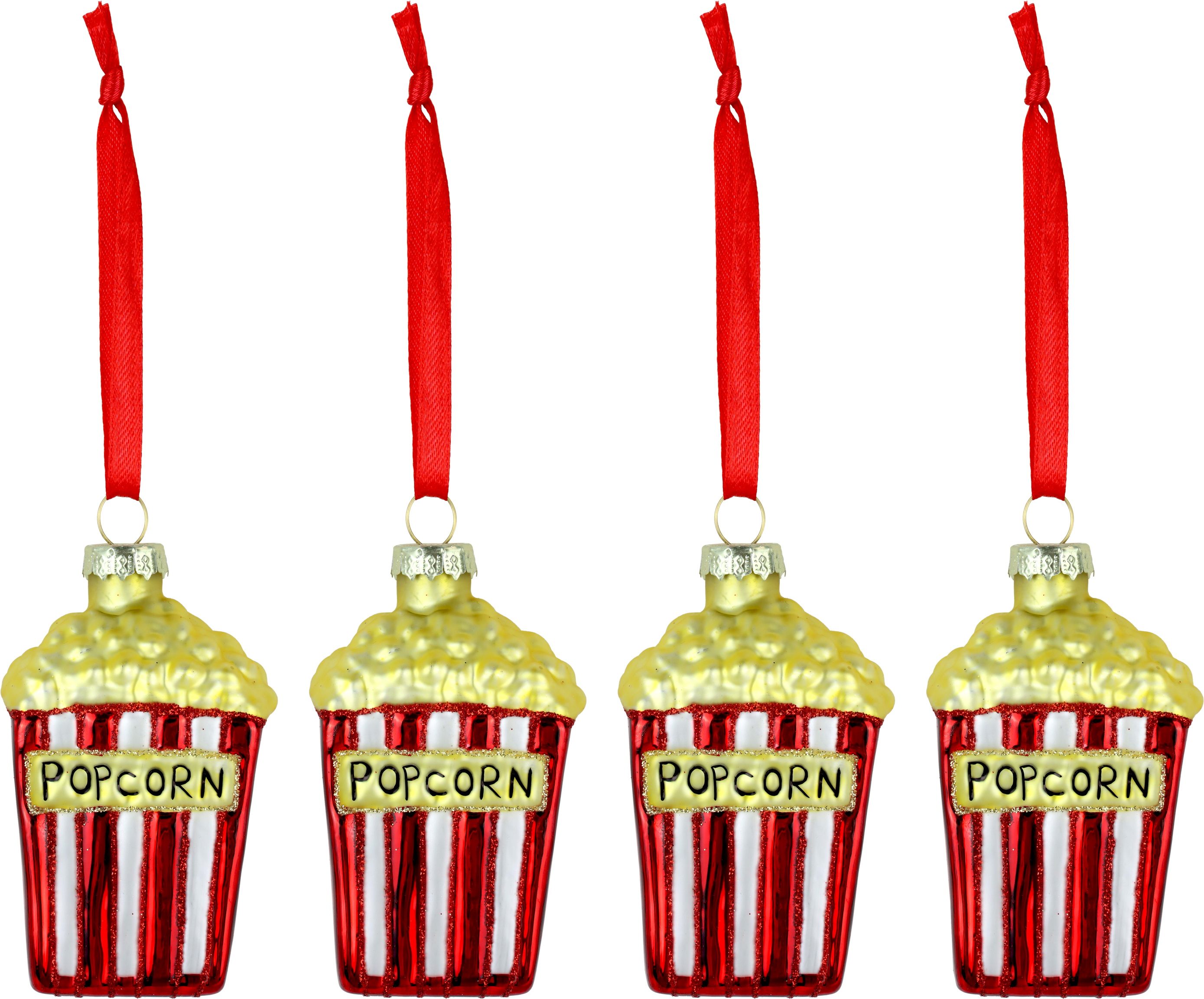 GLASSCHMUCK POPCORN  S/4