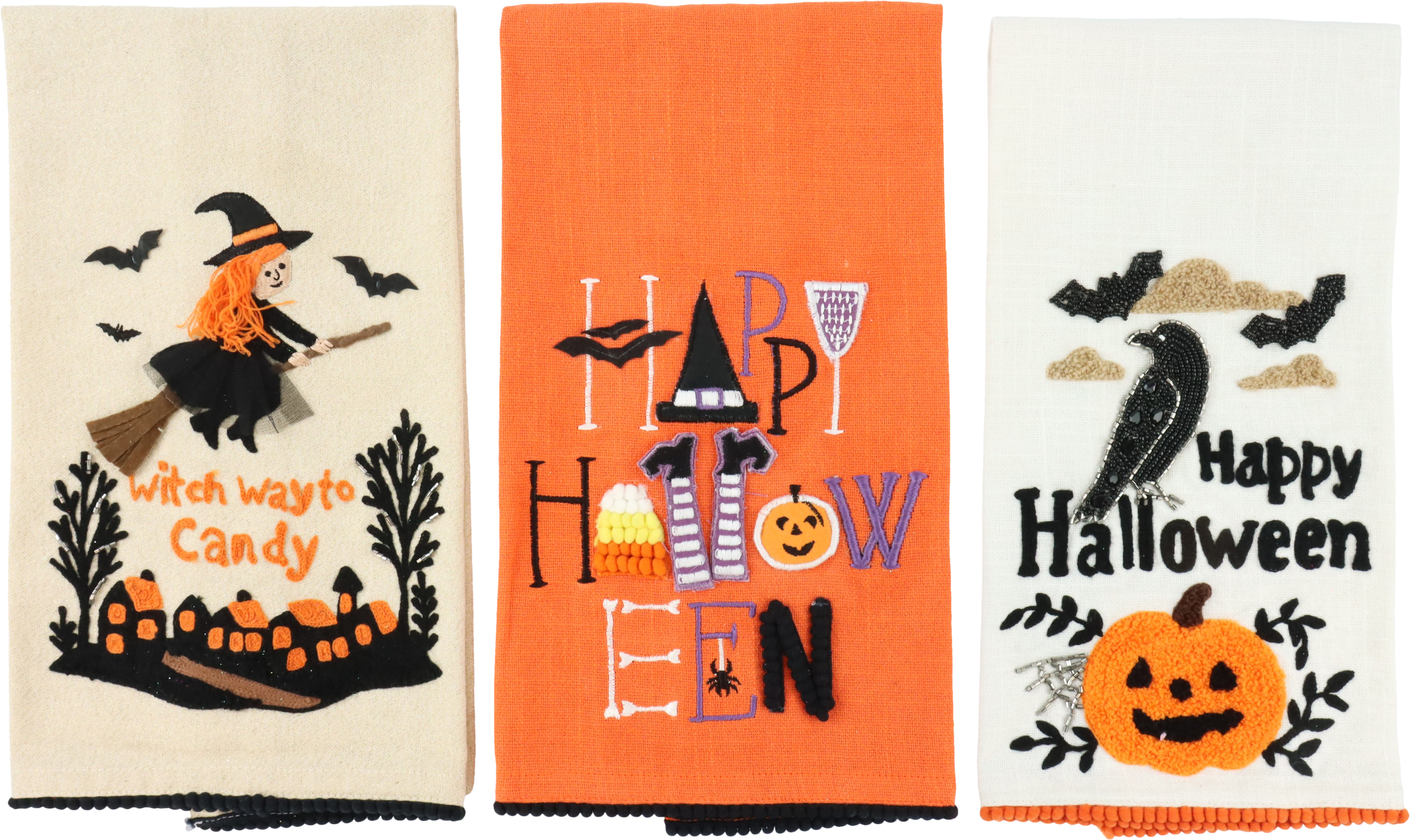 KÜCHENTÜCHER TRICK OR TREAT  S/3