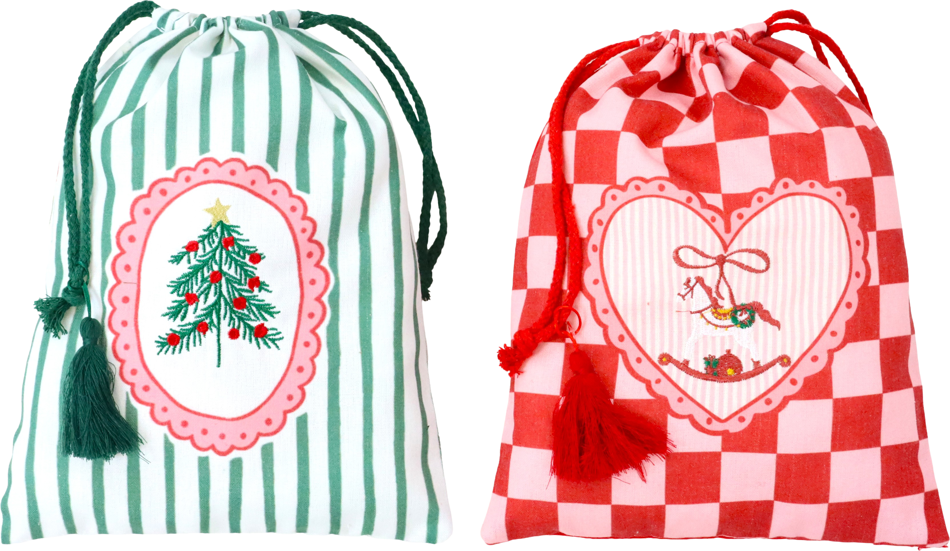 BEUTEL MERRY&BRIGHT  S/2