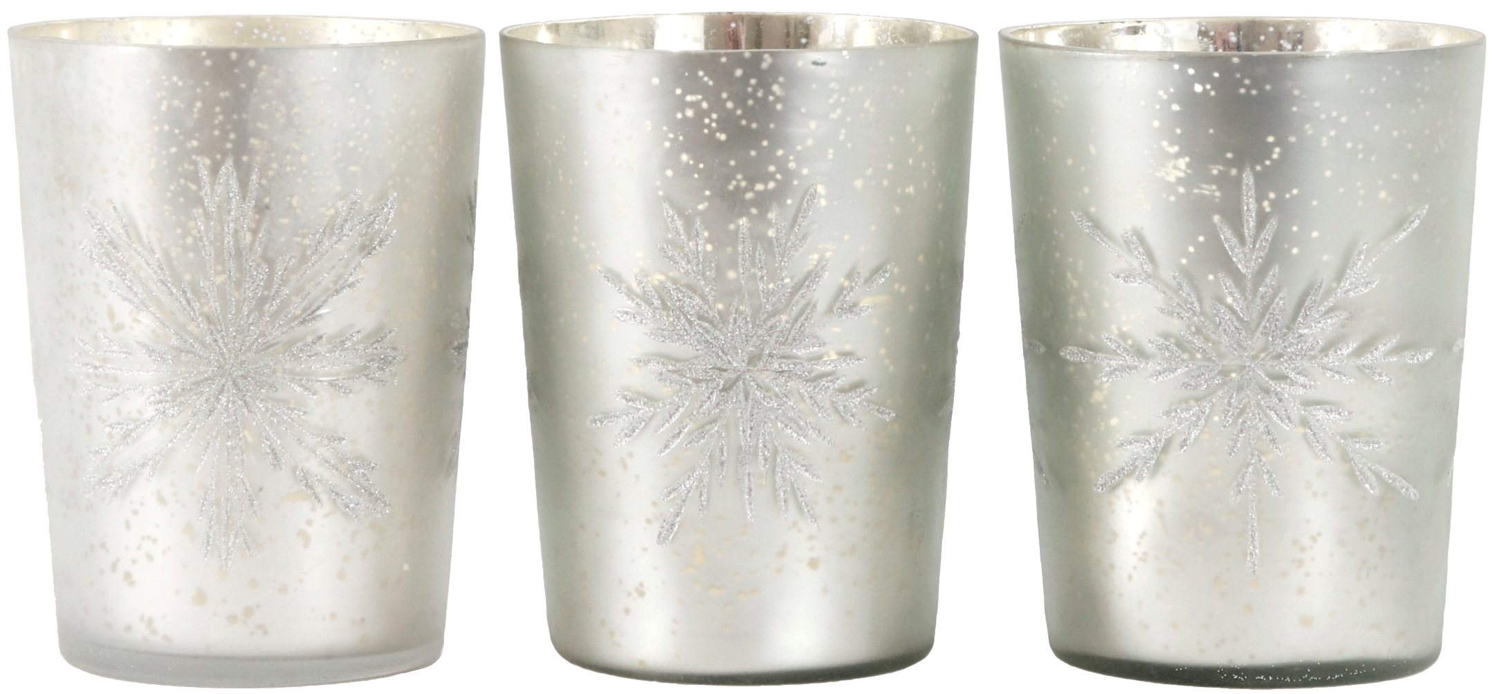 WINDLICHTER EISKRISTALL  S/3