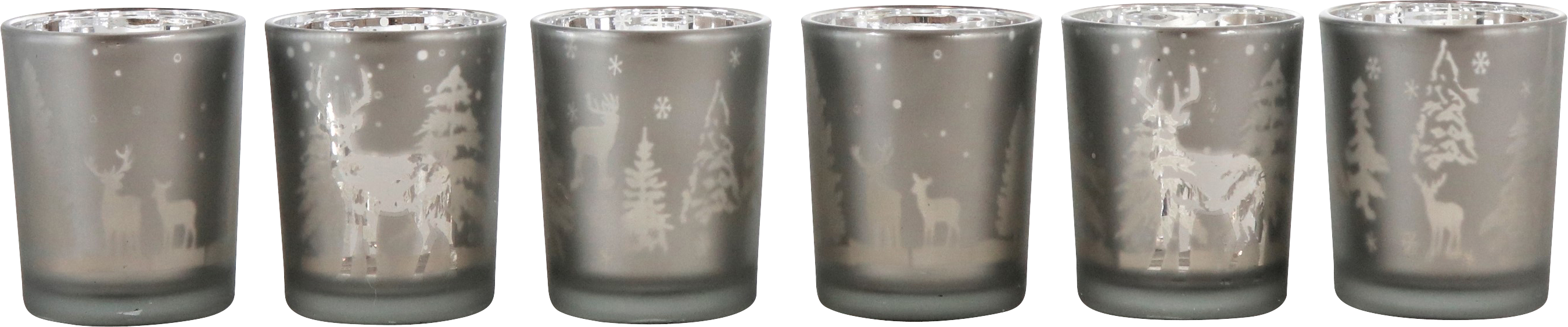 TISCHLICHTER ZAUBERWALD  S/6