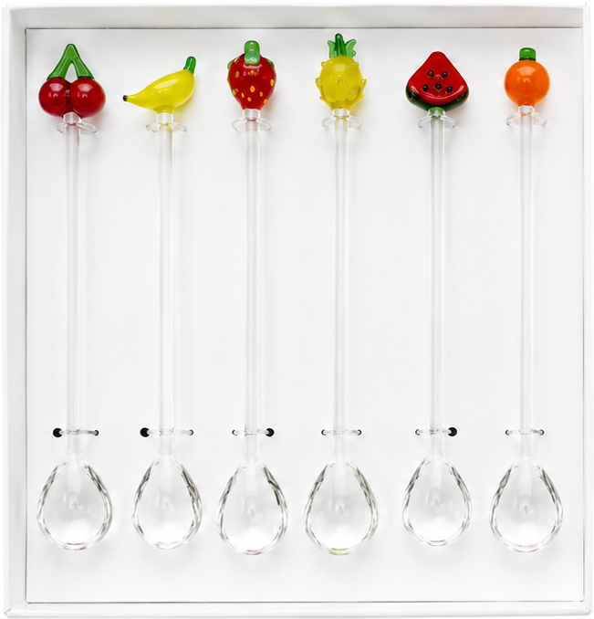 GLASLÖFFEL FRUITY FRUITS  S/6