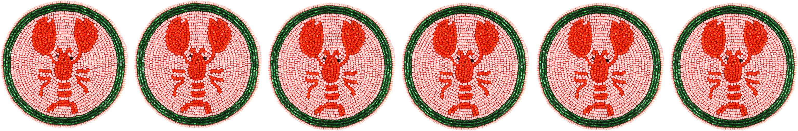 PERLENUNTERSETZER LOBSTER  S/6