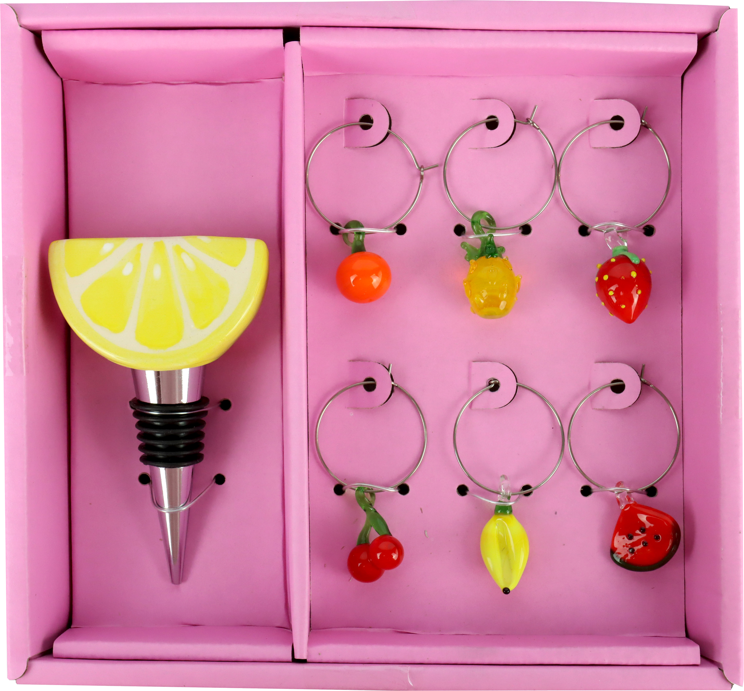 FLASCHENSTOPPERSET FRUITS  S/7