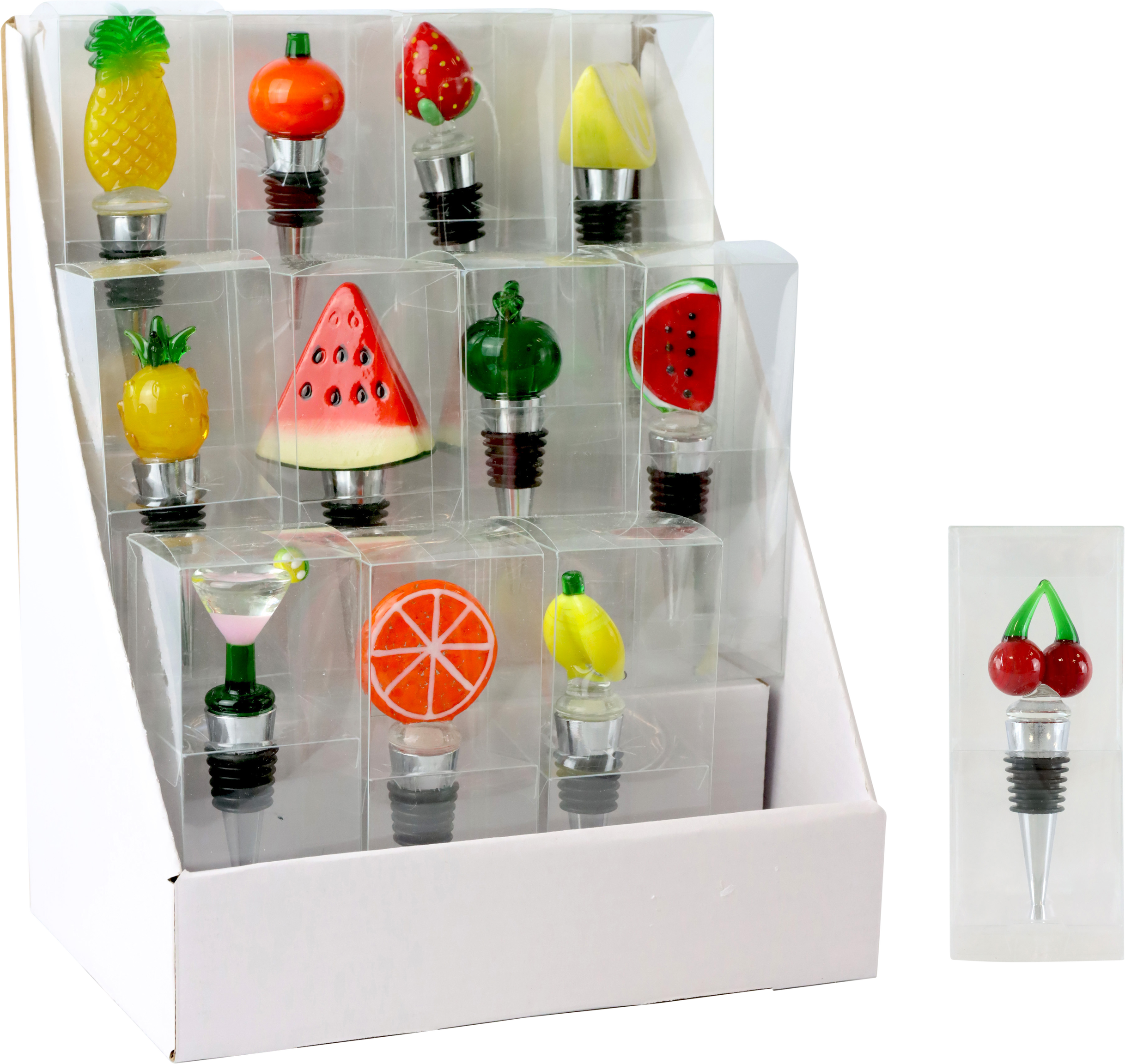 DISPLAY FLASCHENKORKEN FRUITS  S/12